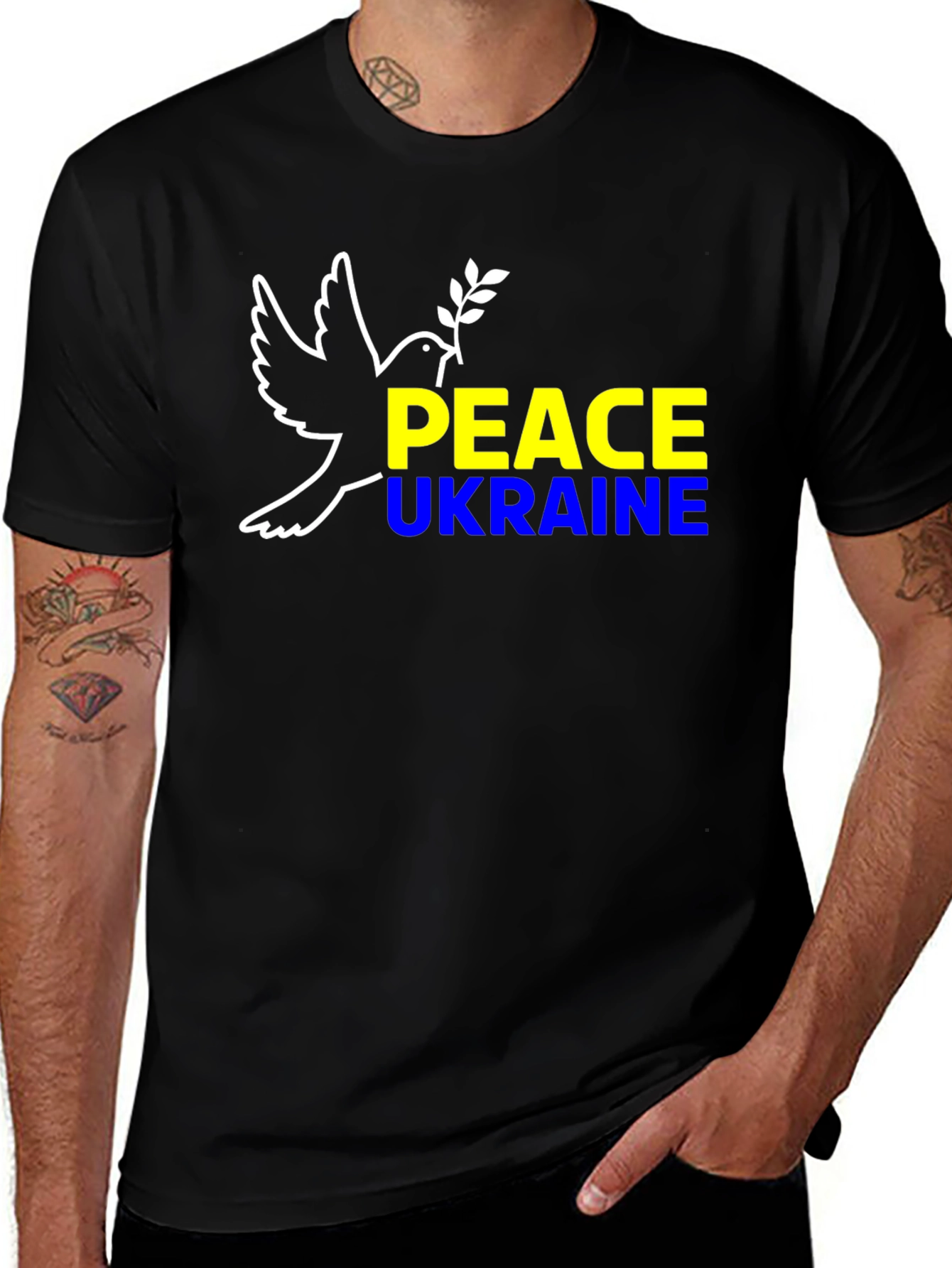 Peace for Ukraine T-Shirt Dove Graphic Tee
