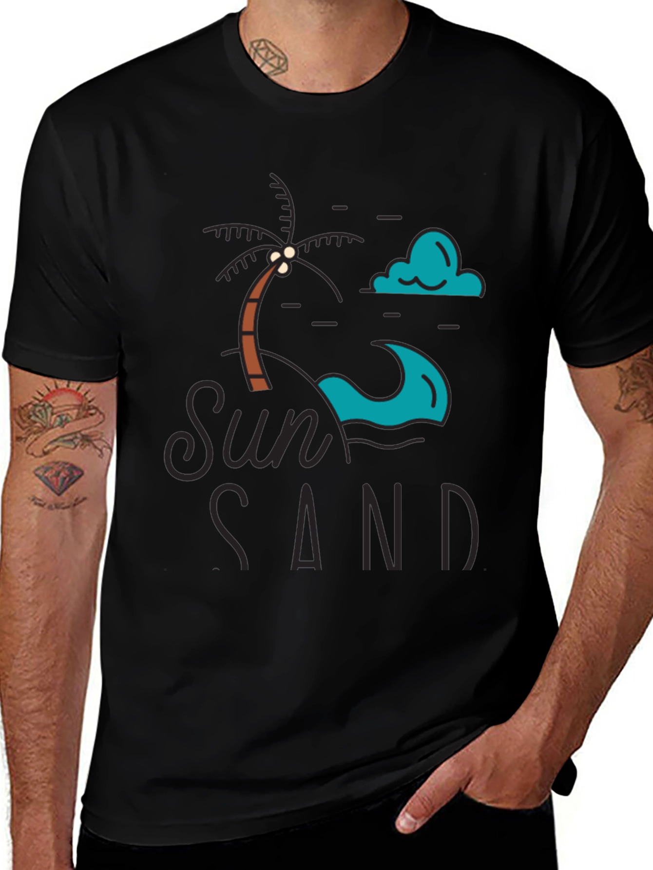 Variant 19 of Sun Sand T-Shirt - Beach Vacation Tee