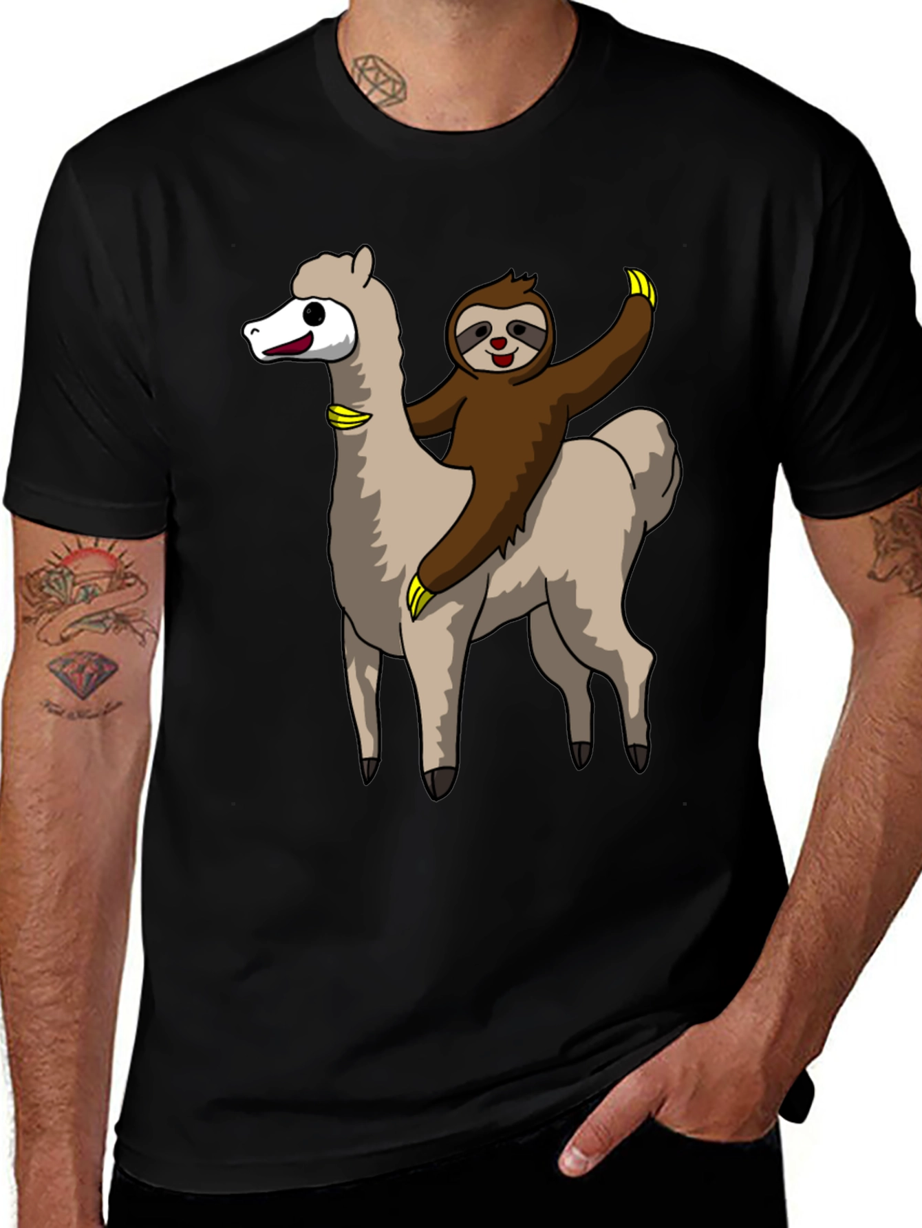Variant 6 of Sloth Riding Alpaca T-Shirt