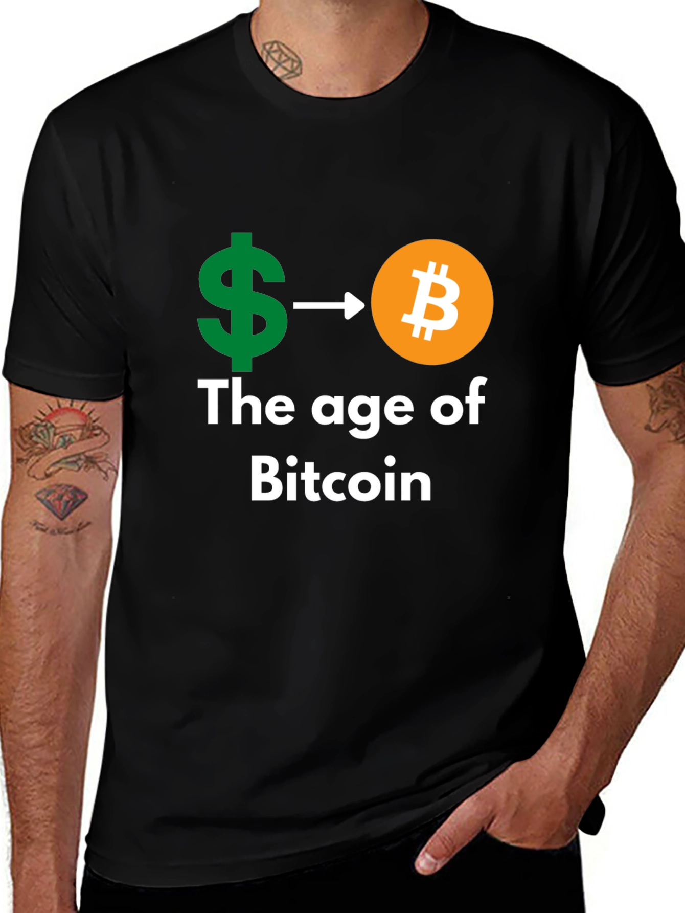 Bitcoin Age Black T-Shirt - Crypto Currency Tee