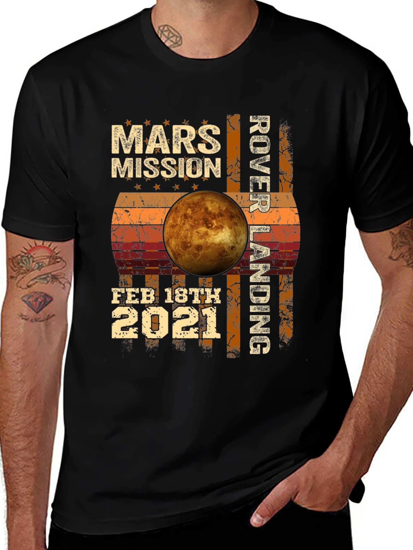 Mars Mission Rover Landing 2021 Graphic Tee