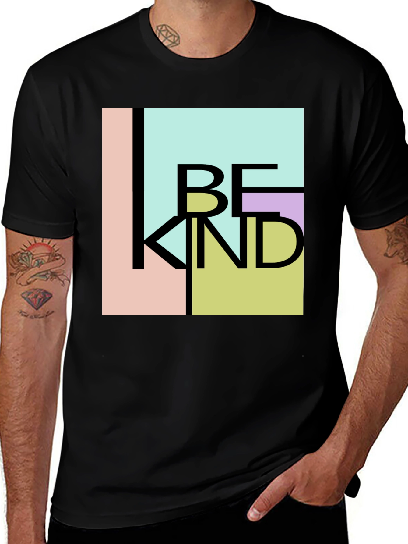 Variant 2 of Be Kind Graphic Tee - Black