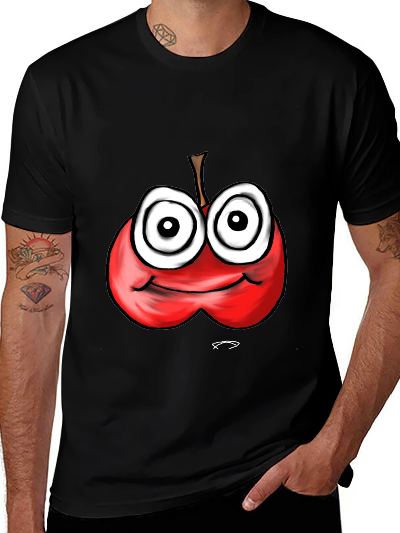 Variant 28 of Funny Apple Cartoon Graphic T-Shirt