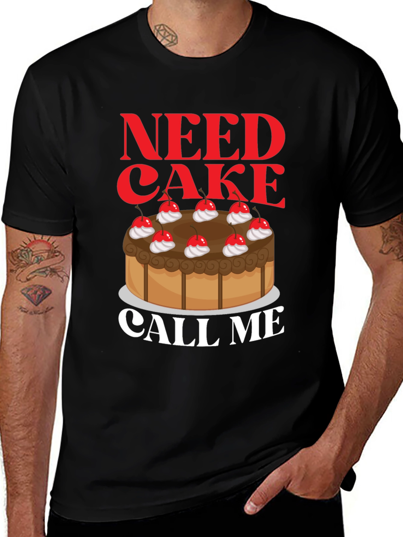 Variant 24 of Need Cake Call Me T-Shirt - Sweet Tooth Tee
