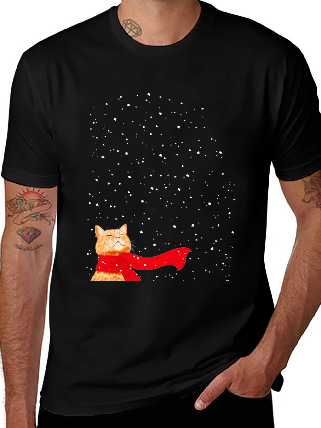 Variant 23 of Cat Superhero T-Shirt - Galaxy Star Design