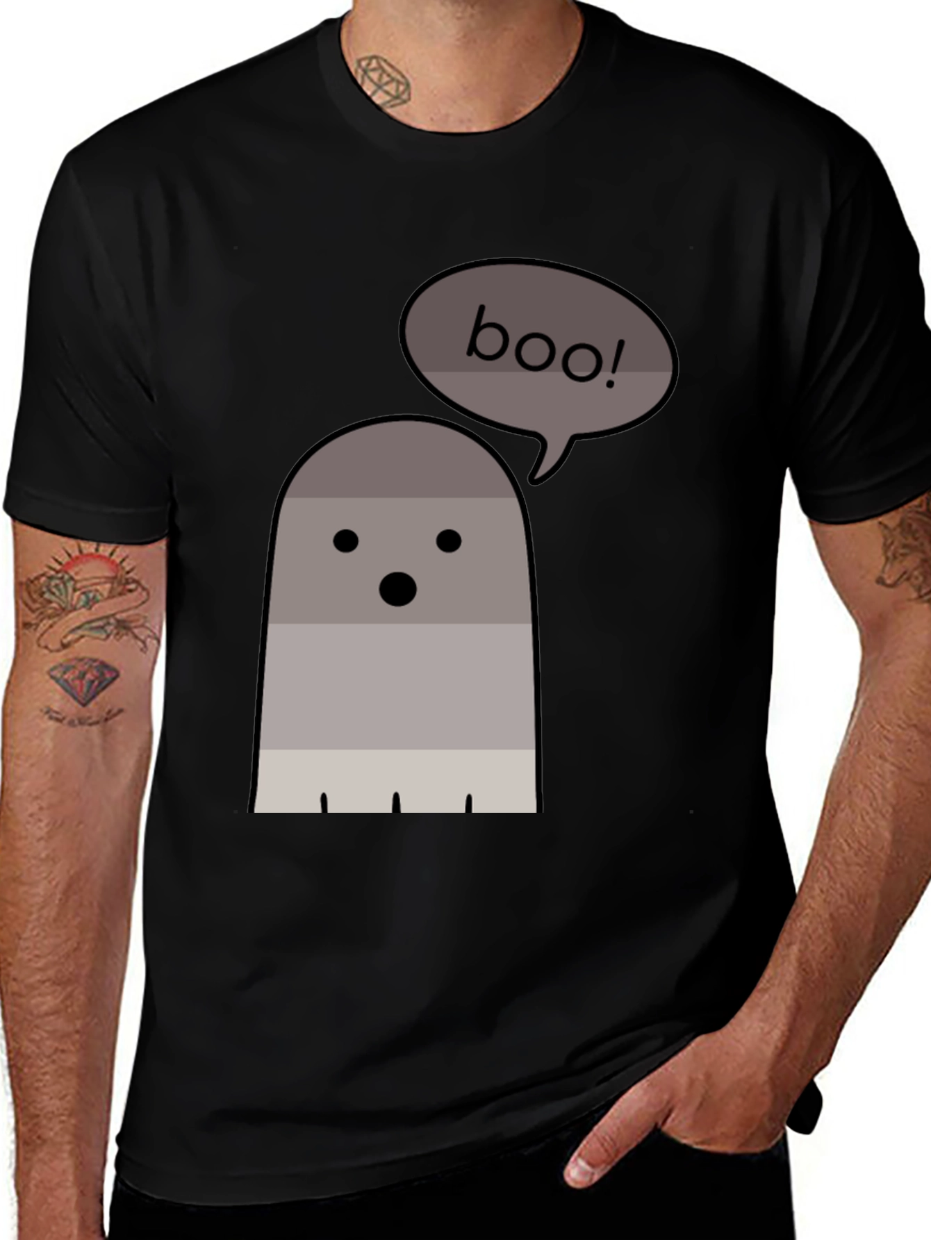 Variant 17 of Halloween Boo! Ghost Graphic T-Shirt