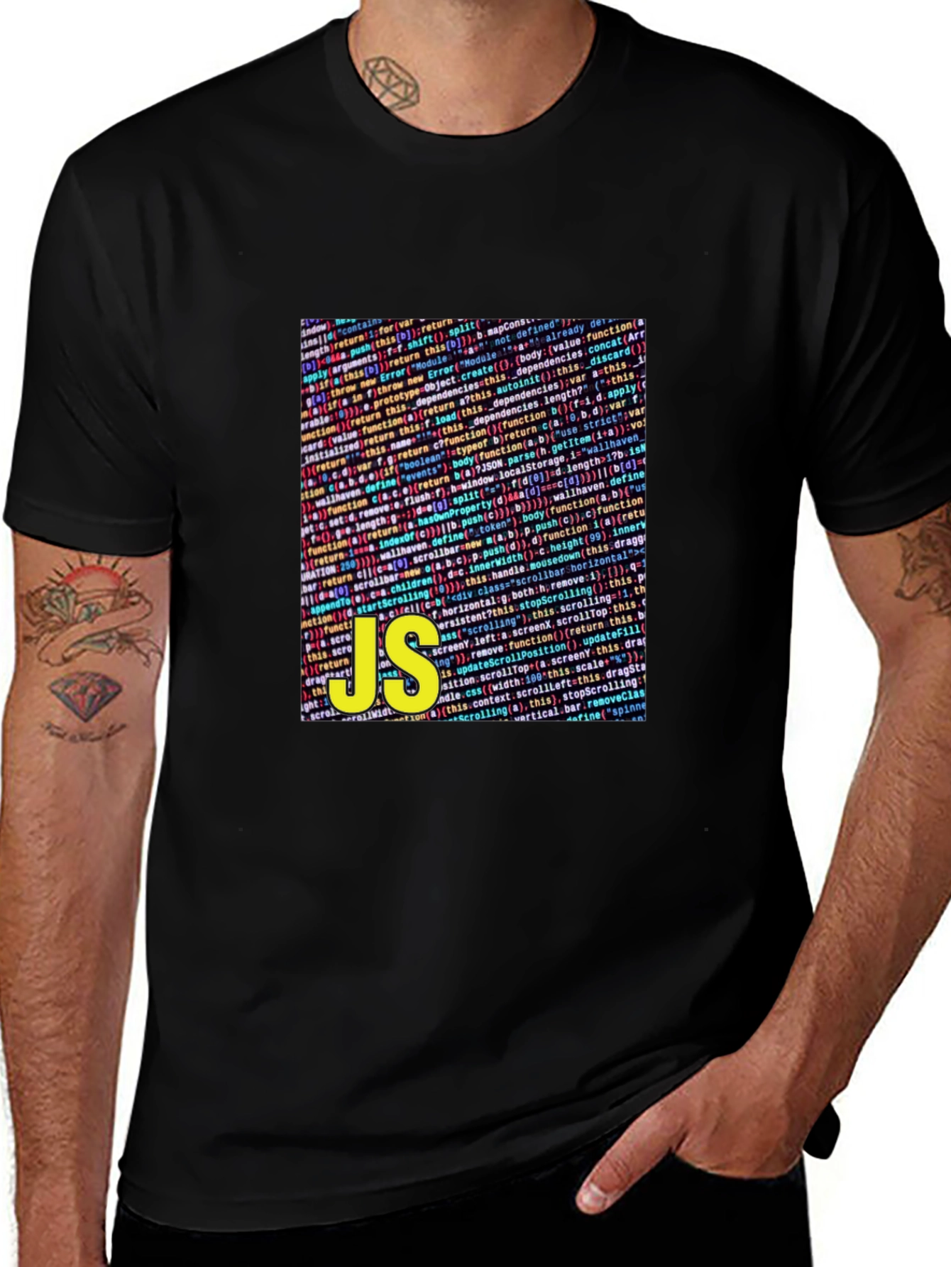 JavaScript Code Graphic Tee - Coding Humor