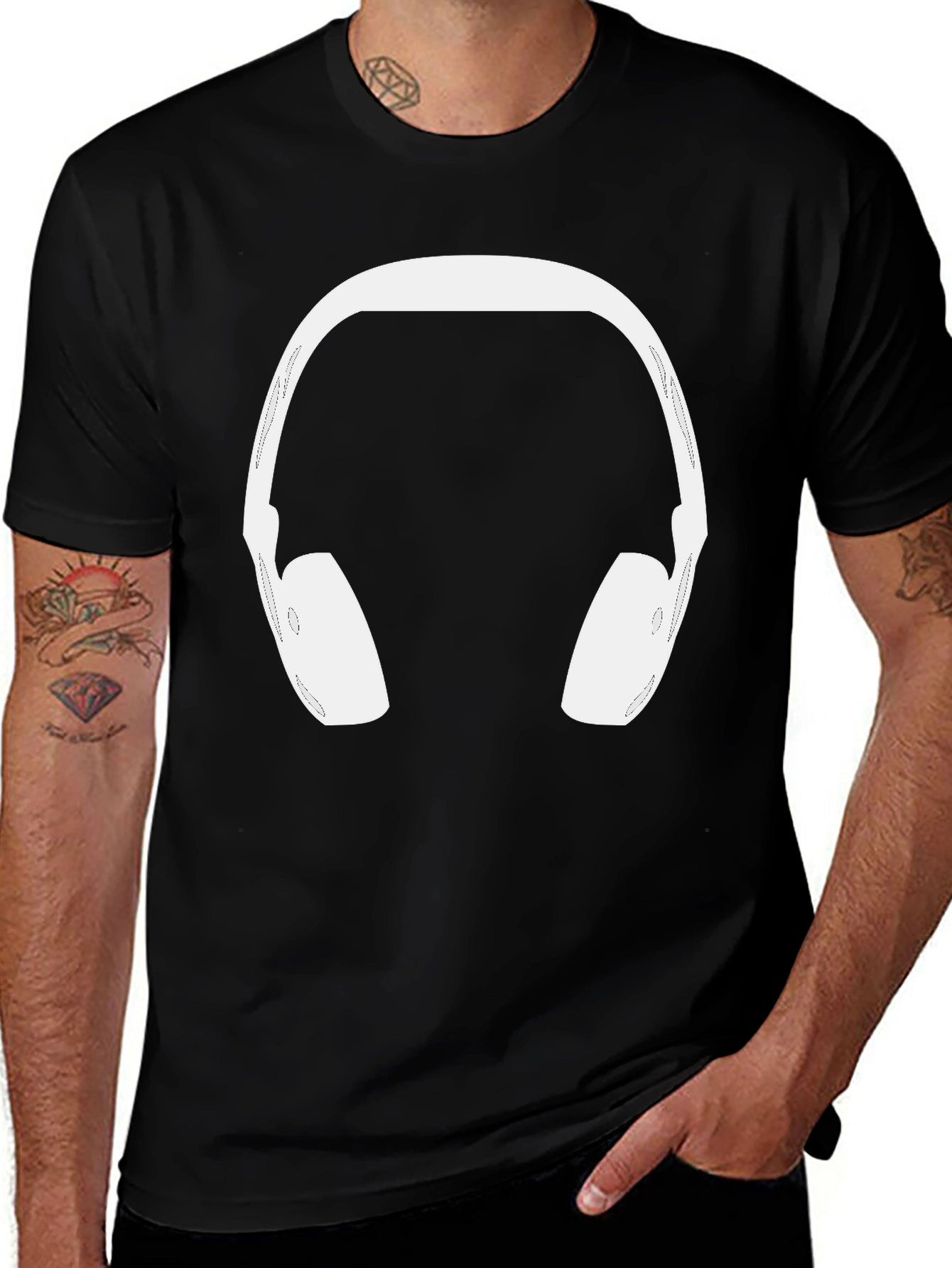 Variant 16 of Headphone Graphic Tee - Cool Music Lover Shirt
