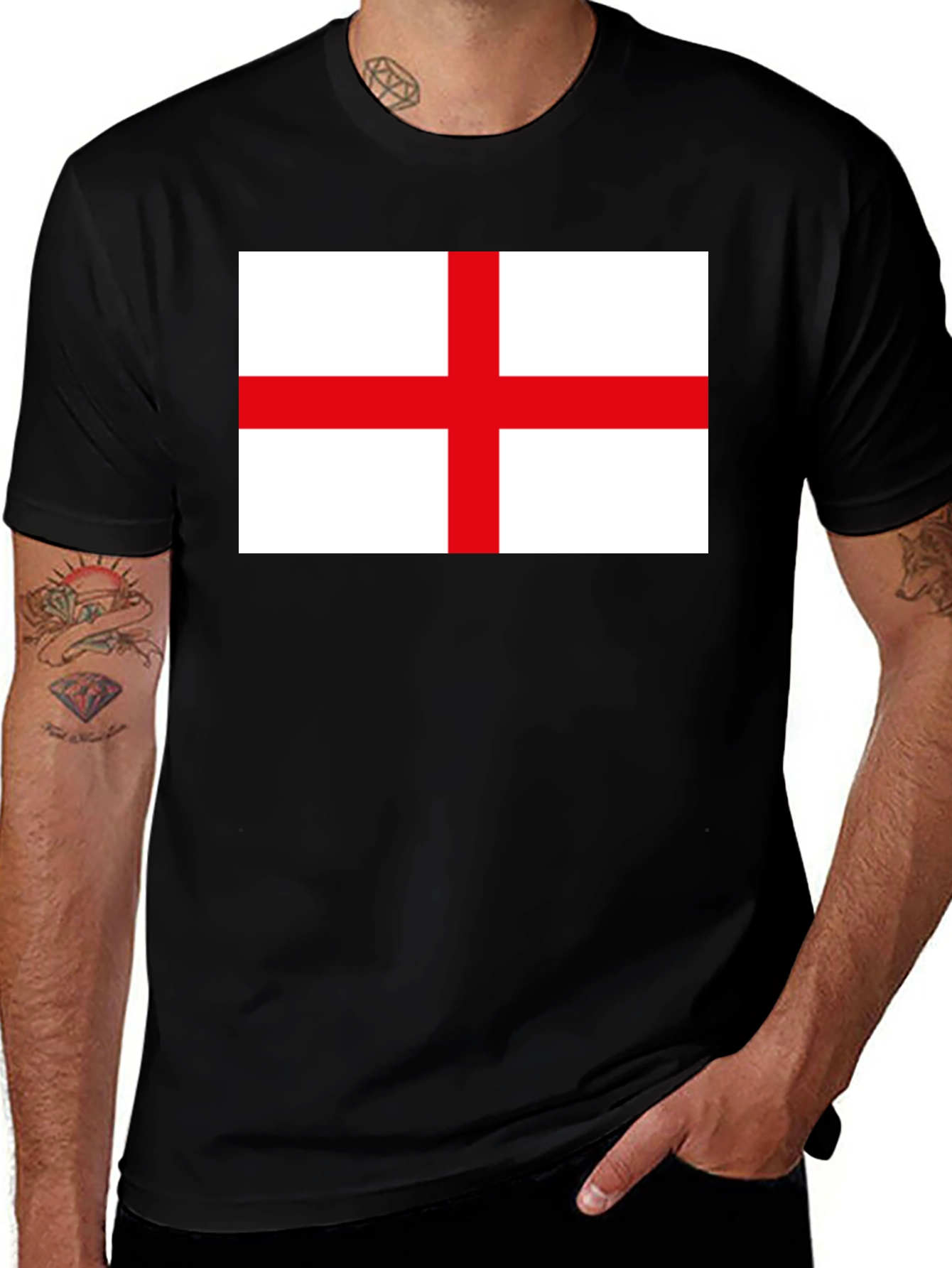 Variant 16 of England Flag Graphic T-Shirt - Black