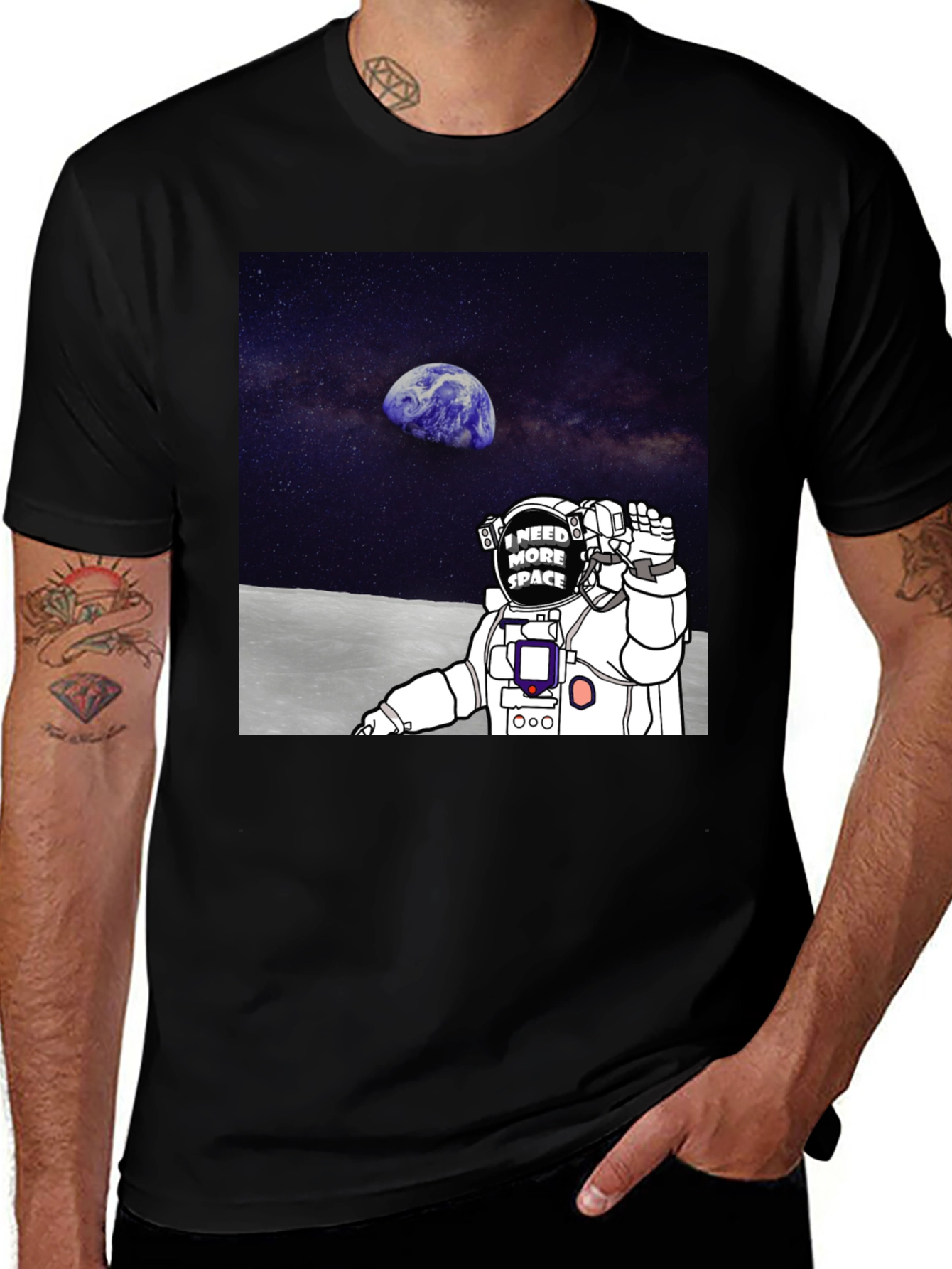 Variant 27 of I Need More Space Astronaut Graphic T-Shirt