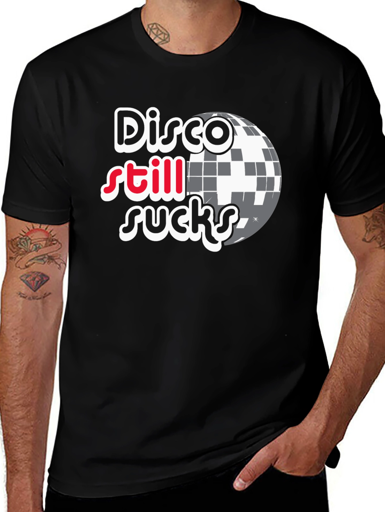 Black Disco Still Sucks Black T-Shirt main image