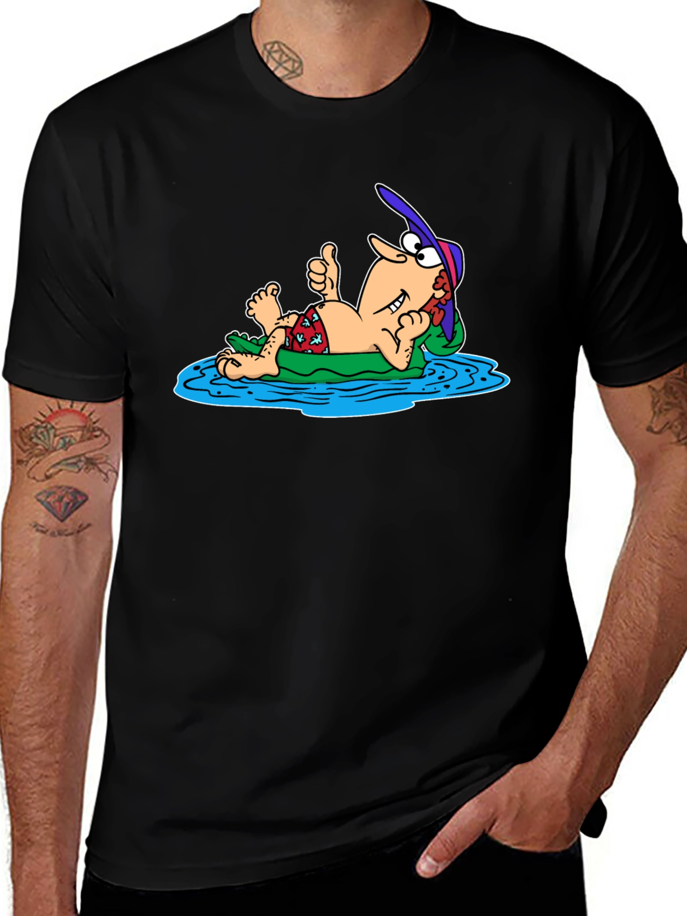 Variant 9 of Relaxing Man Cartoon T-Shirt
