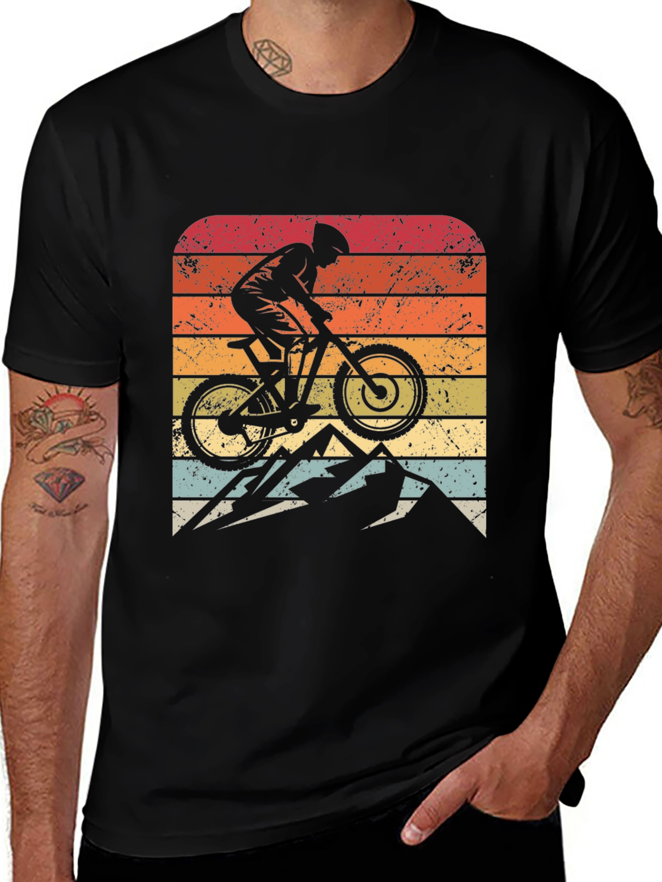 Variant 7 of Retro Mountain Biker Graphic Tee
