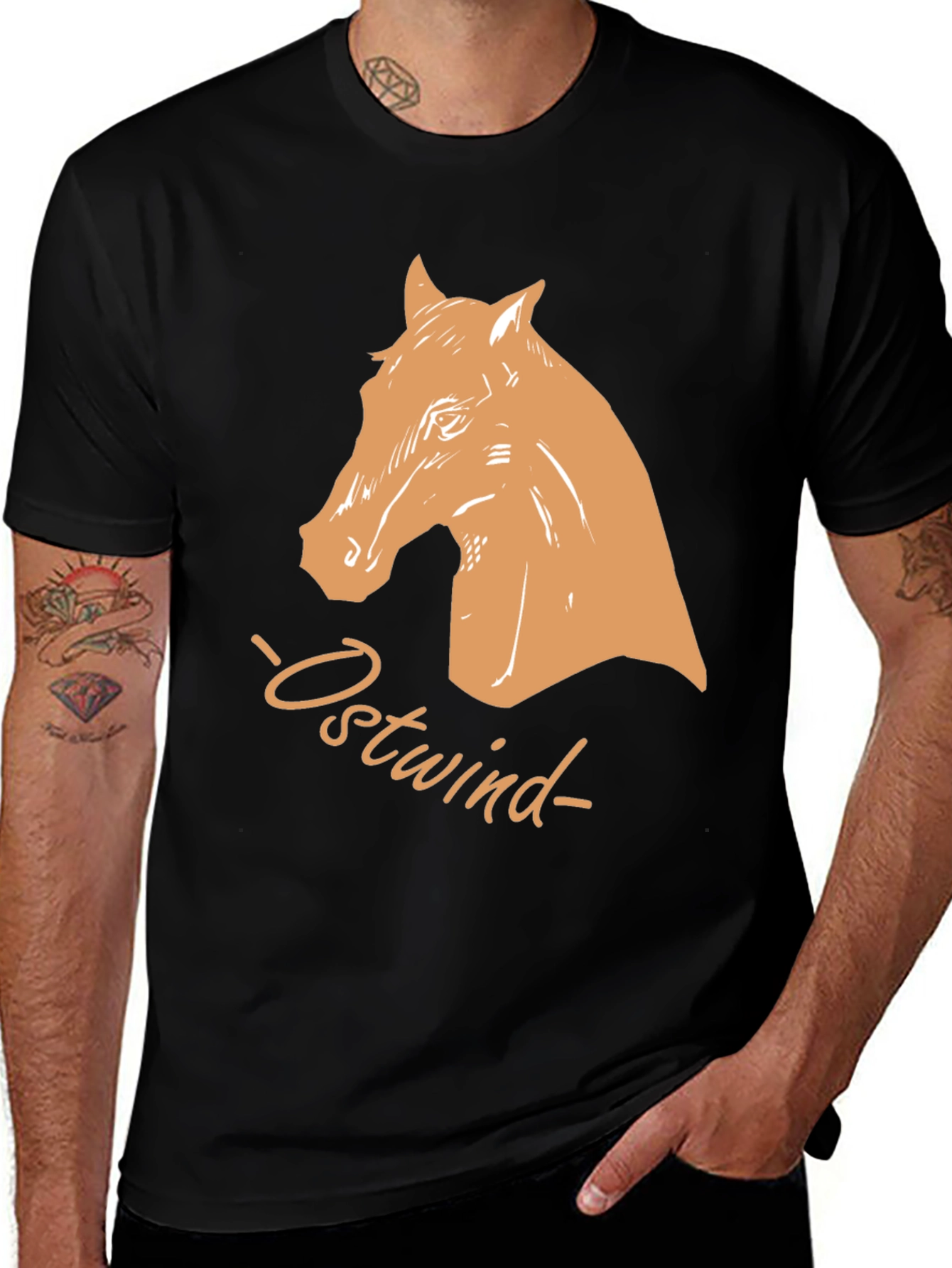 Variant 3 of Ostwind Horse Graphic Black T-Shirt