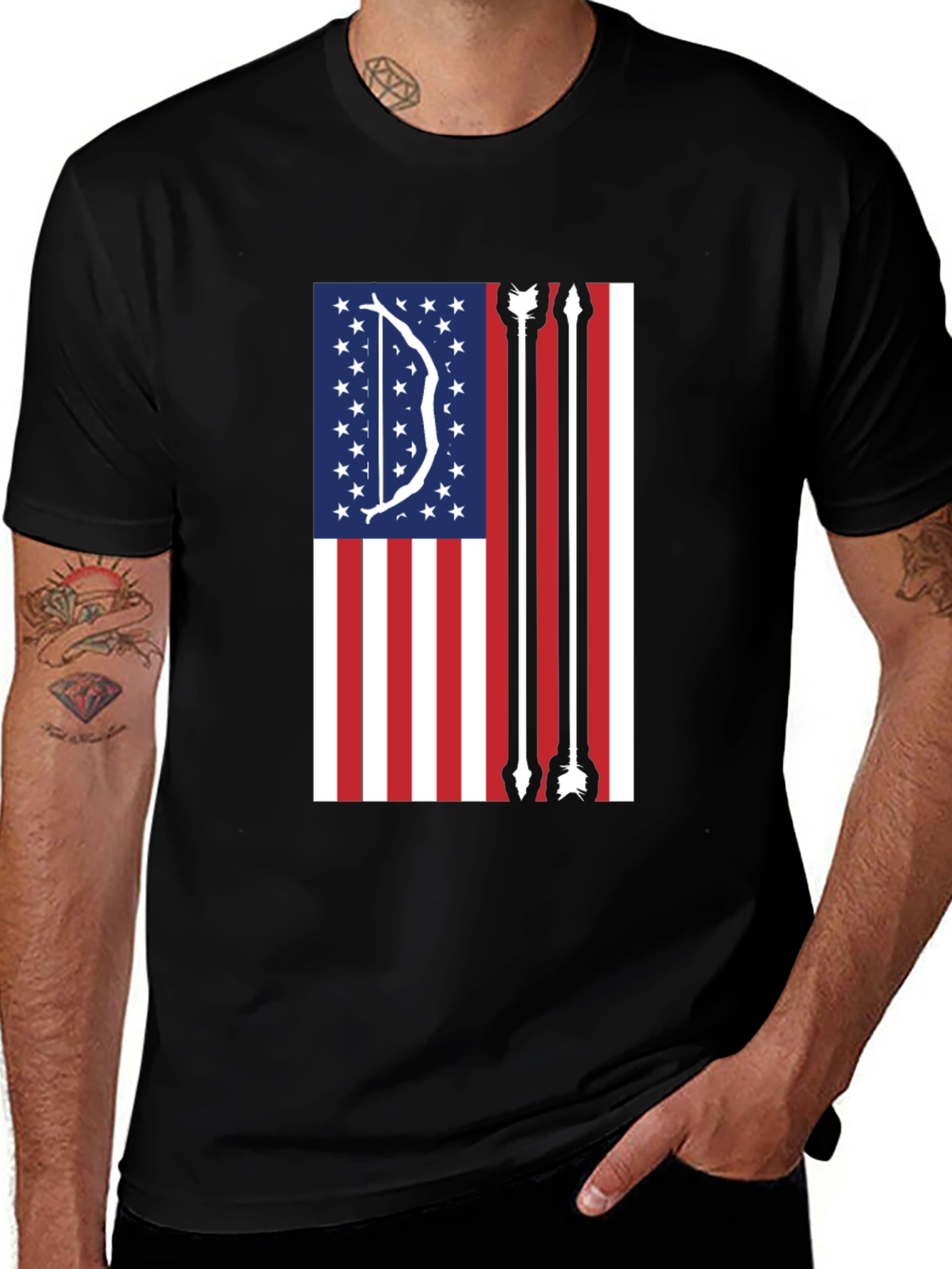Variant 28 of Archery American Flag T-Shirt
