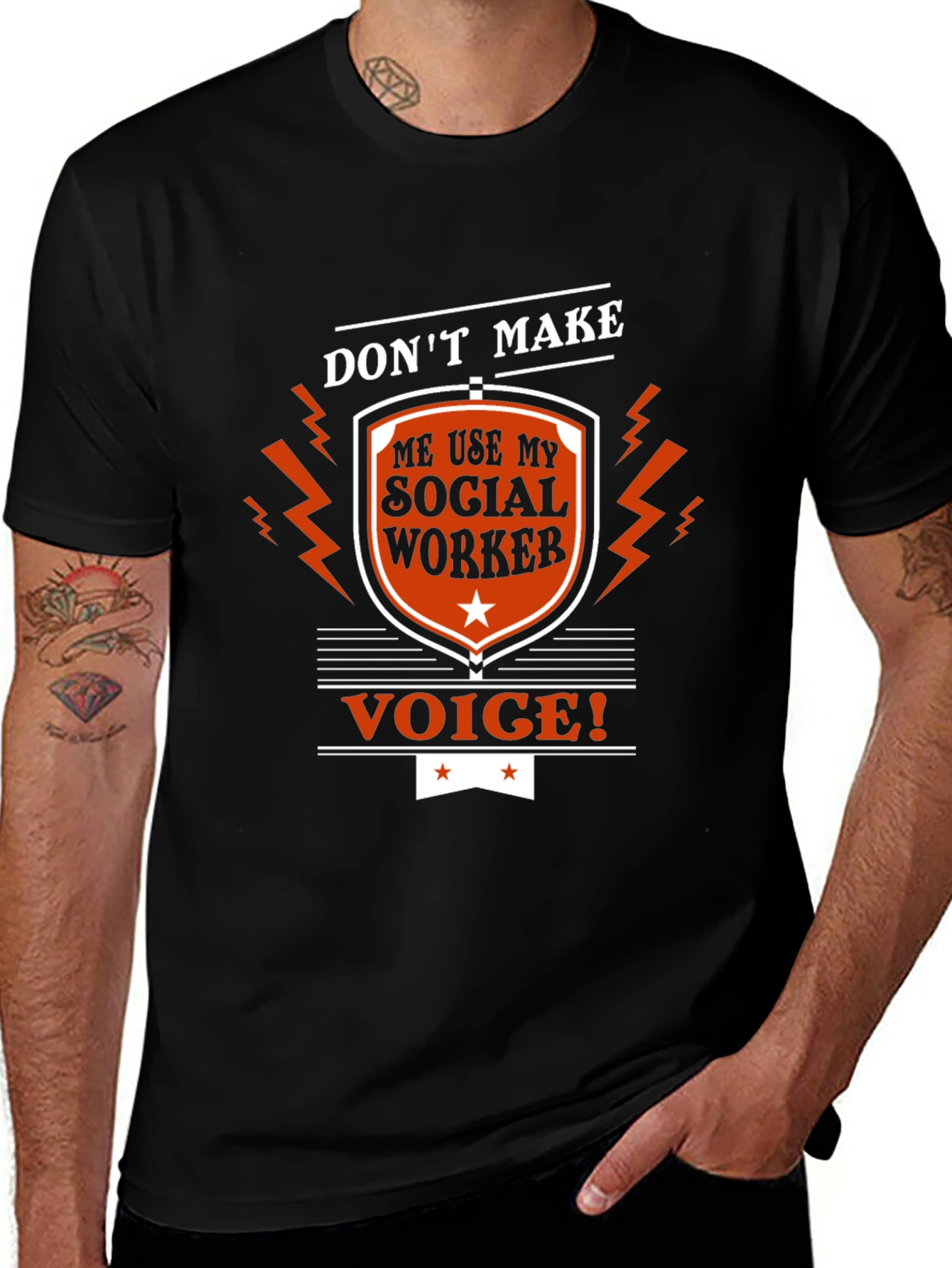 Variant 23 of Social Worker Voice T-Shirt, Funny Sarcastic Tee