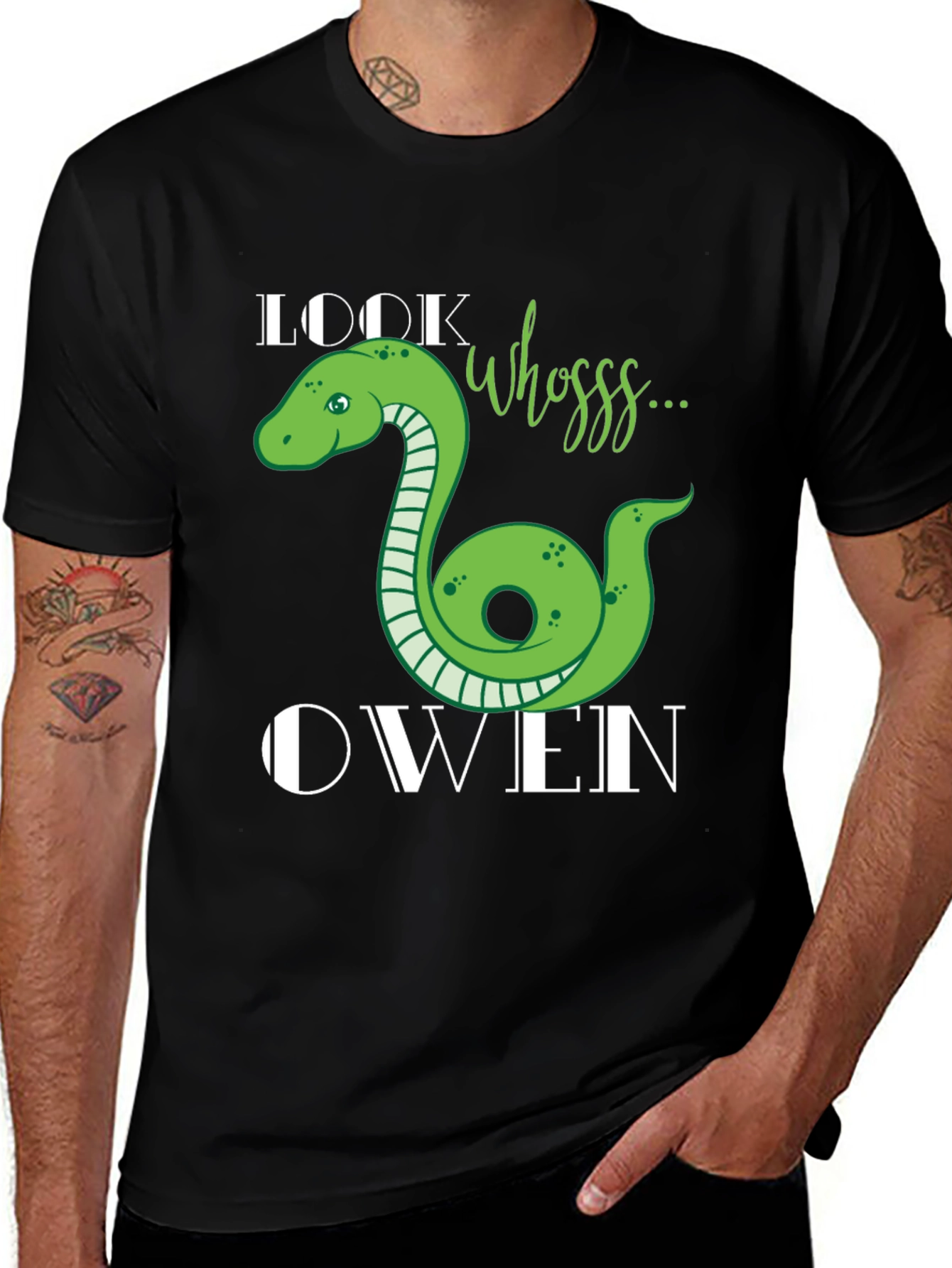 Variant 3 of Look Whosss Owen Snake T-Shirt - Funny Name Gift