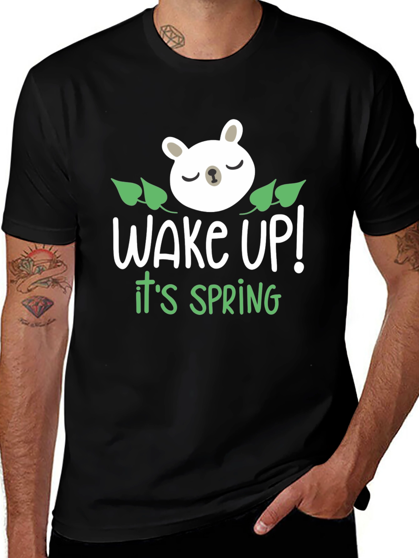 Variant 10 of Wake Up It's Spring T-Shirt | Cute Animal Tee