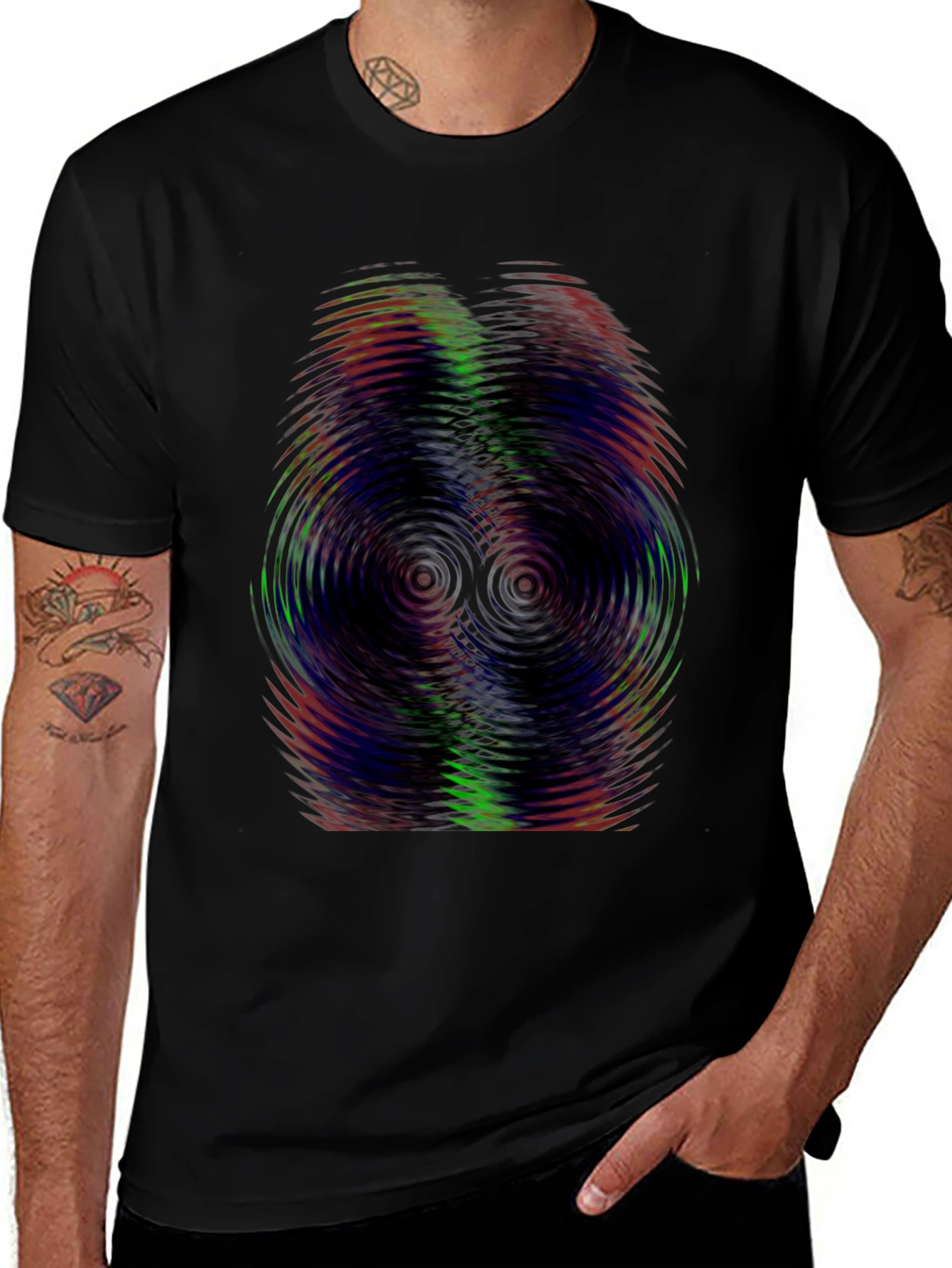 Variant 19 of Vortex Design Black T-Shirt