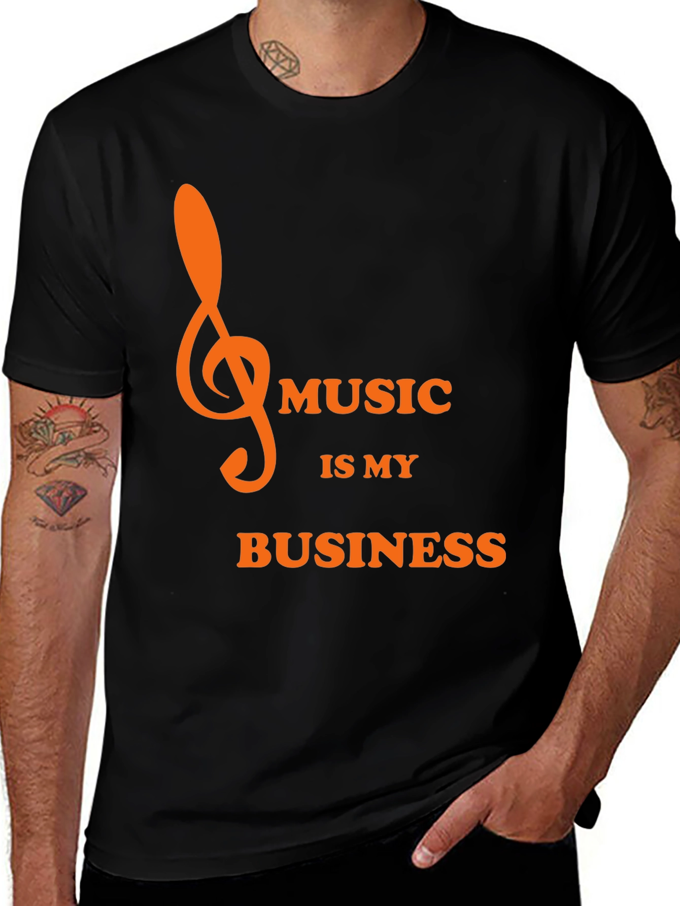 Variant 2 of Music Is My Business Black T-Shirt