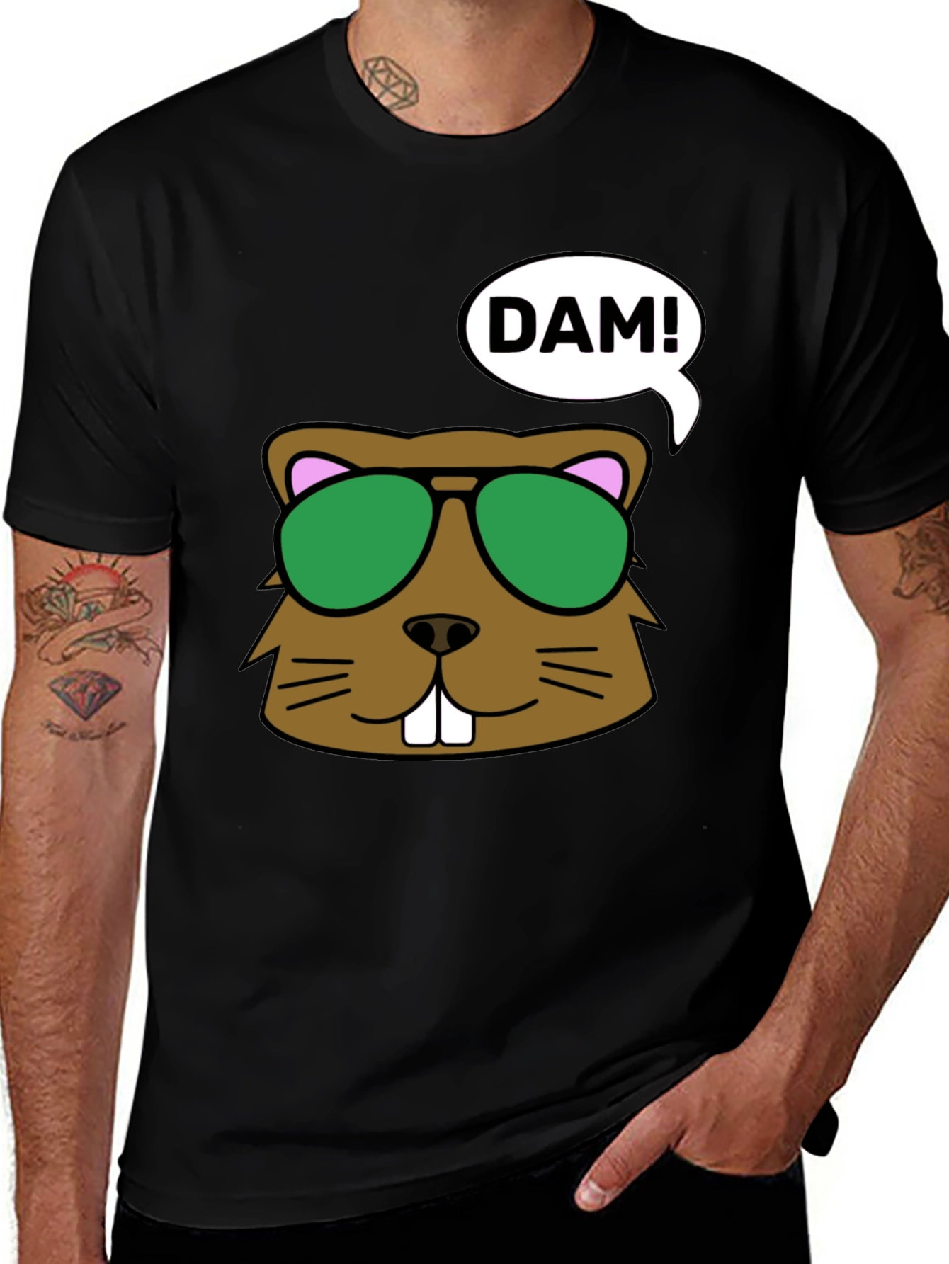 Variant 13 of Cool Beaver "DAM!" T-Shirt