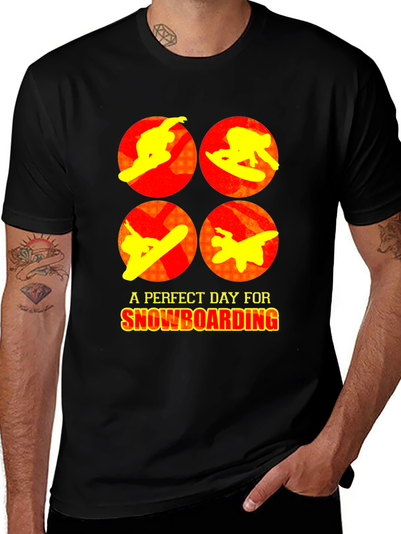 Variant 16 of Snowboarding T-Shirt - Perfect Day Graphic Tee