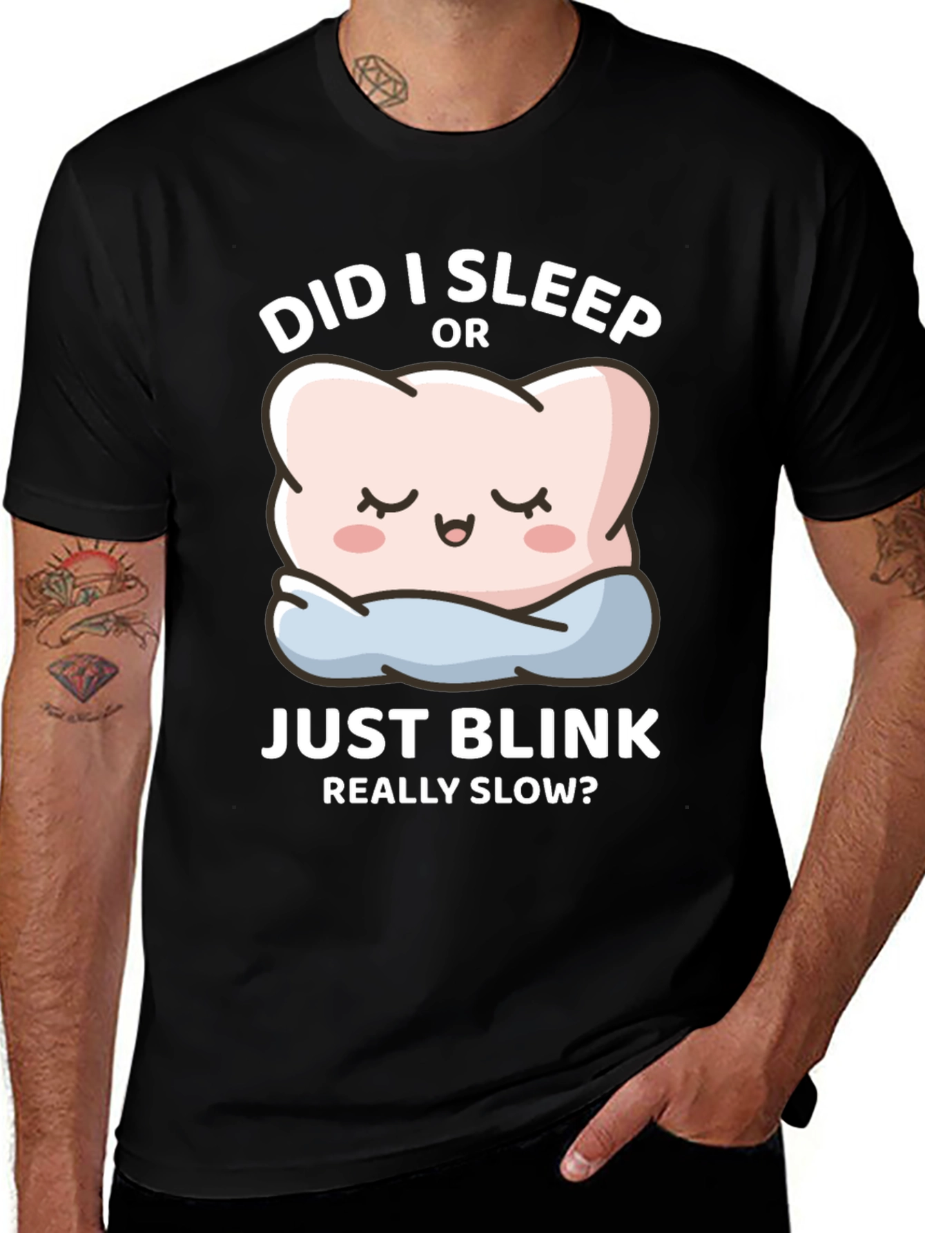 Variant 7 of Funny Sleepy Pillow T-Shirt