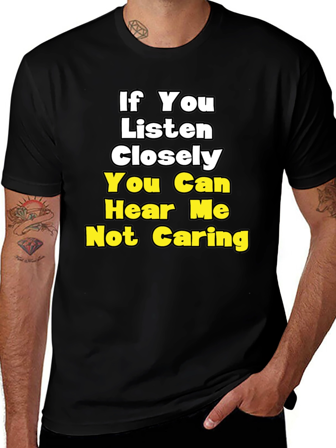 Variant 6 of Funny "Not Caring" Graphic T-Shirt