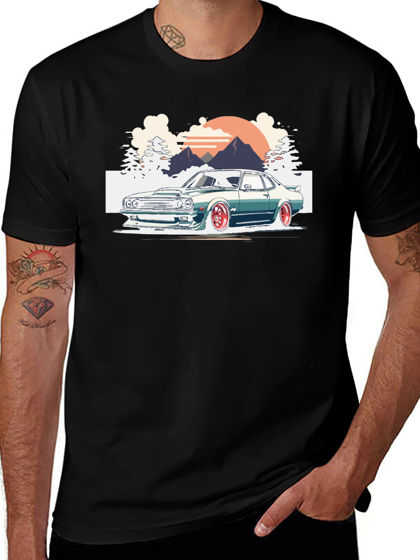 Variant 20 of Retro Car Graphic T-Shirt - Vintage Automotive Style