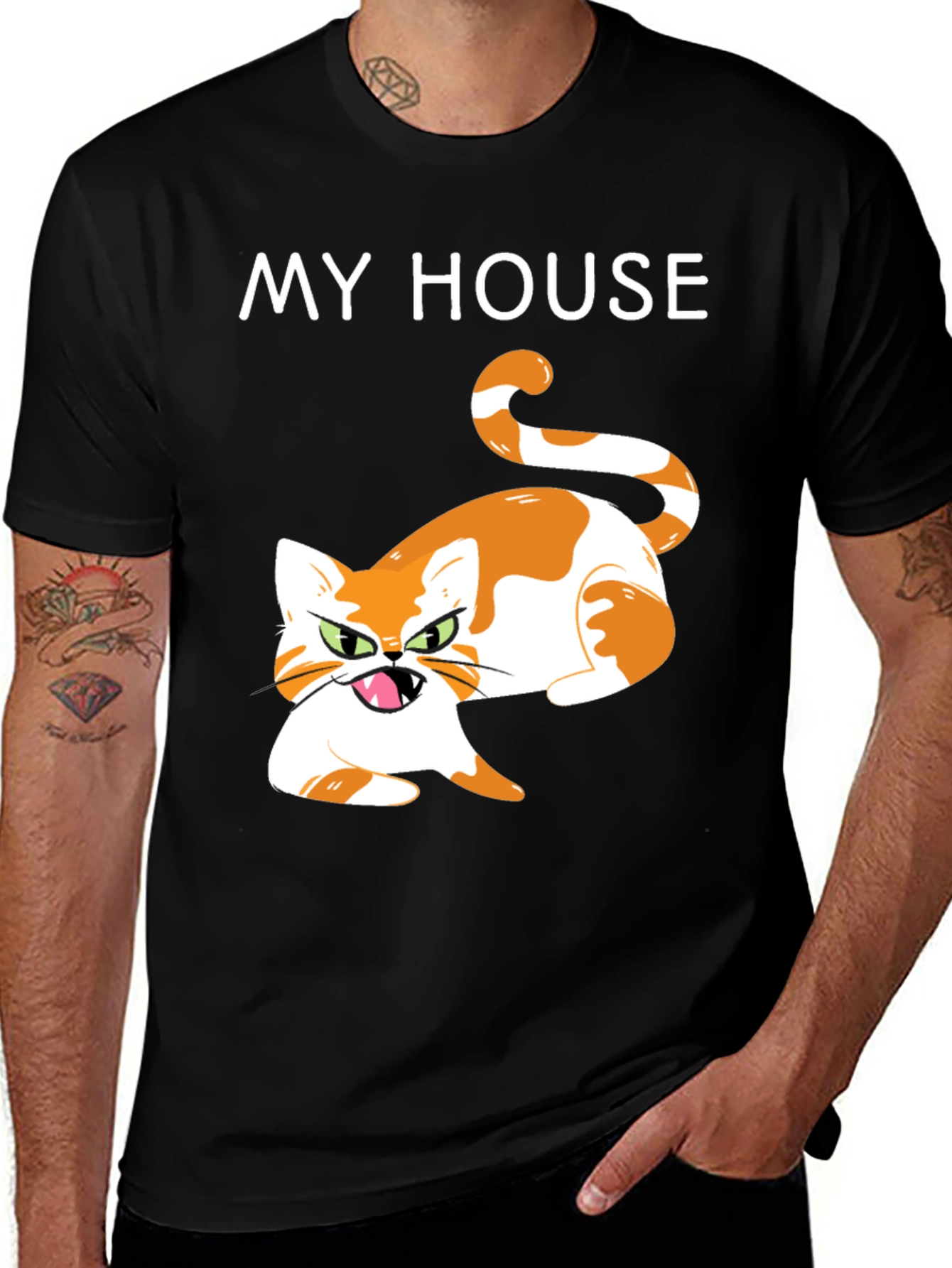 Variant 21 of My House Cat Graphic T-Shirt - Novelty Tee