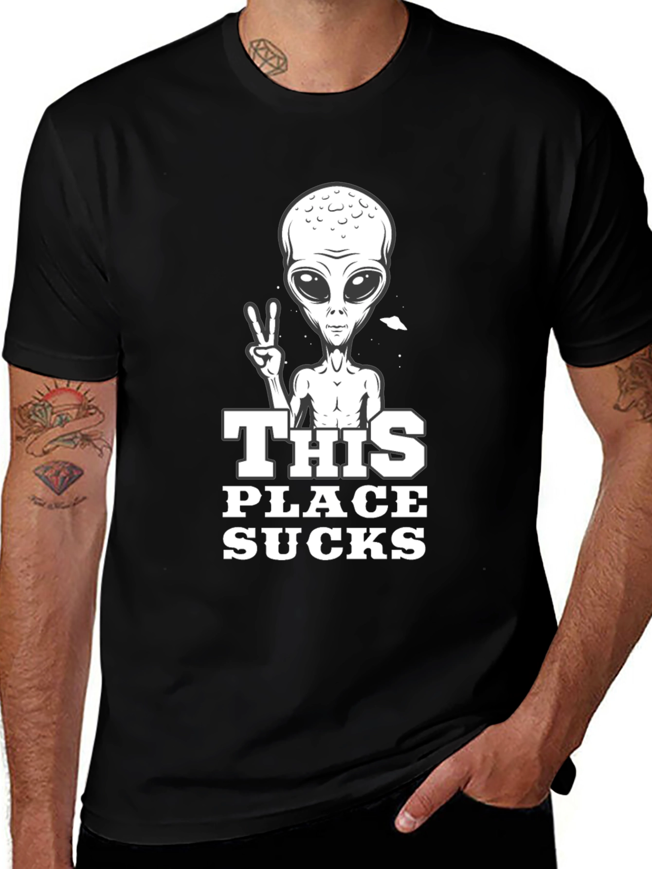 Variant 23 of Alien This Place Sucks Graphic Tee