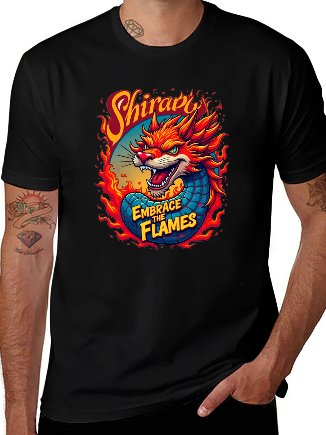 Variant 11 of Shirapy Embrace the Flames Graphic Tee