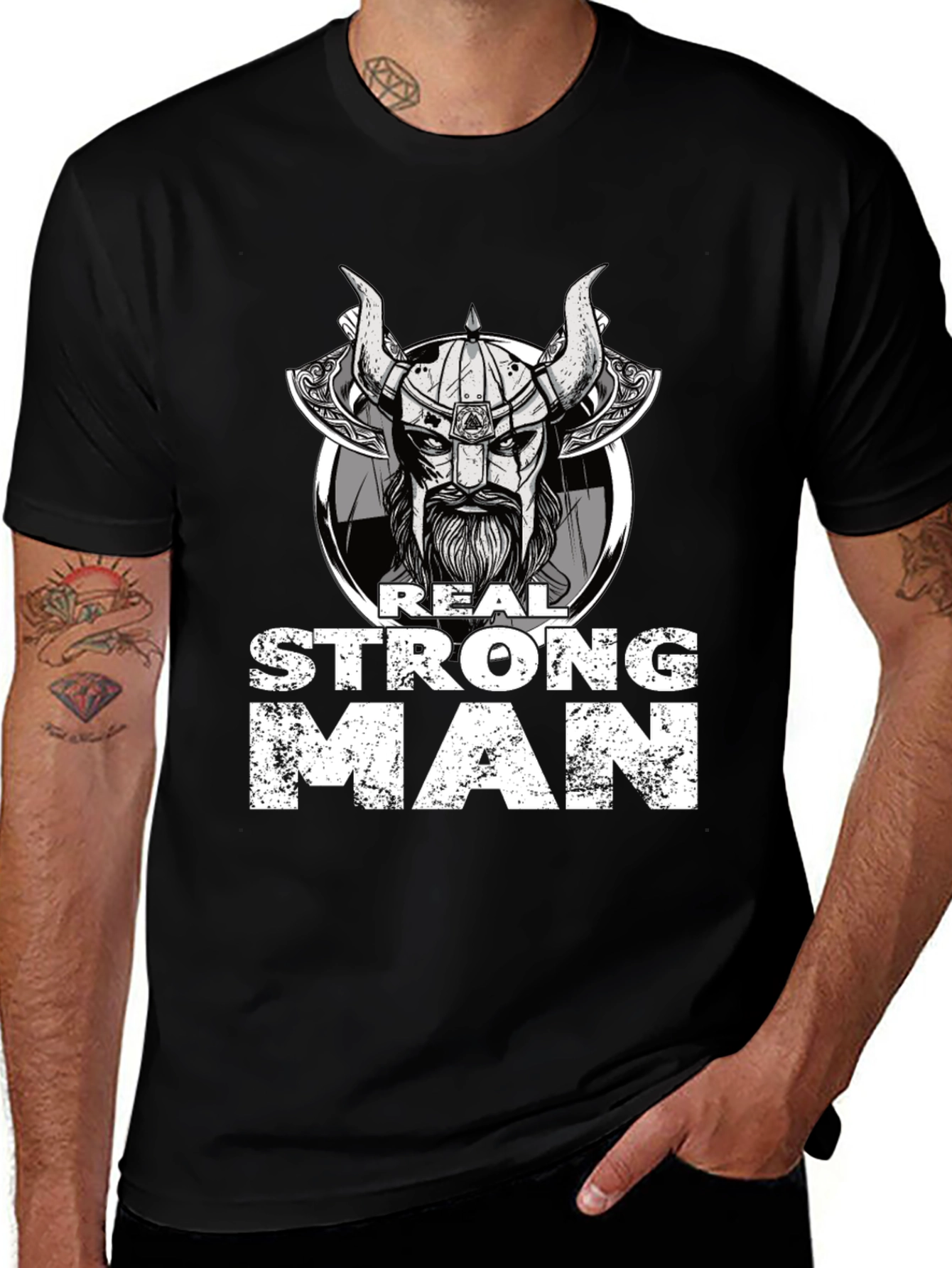 Variant 4 of Real Strong Man Viking Graphic T-Shirt