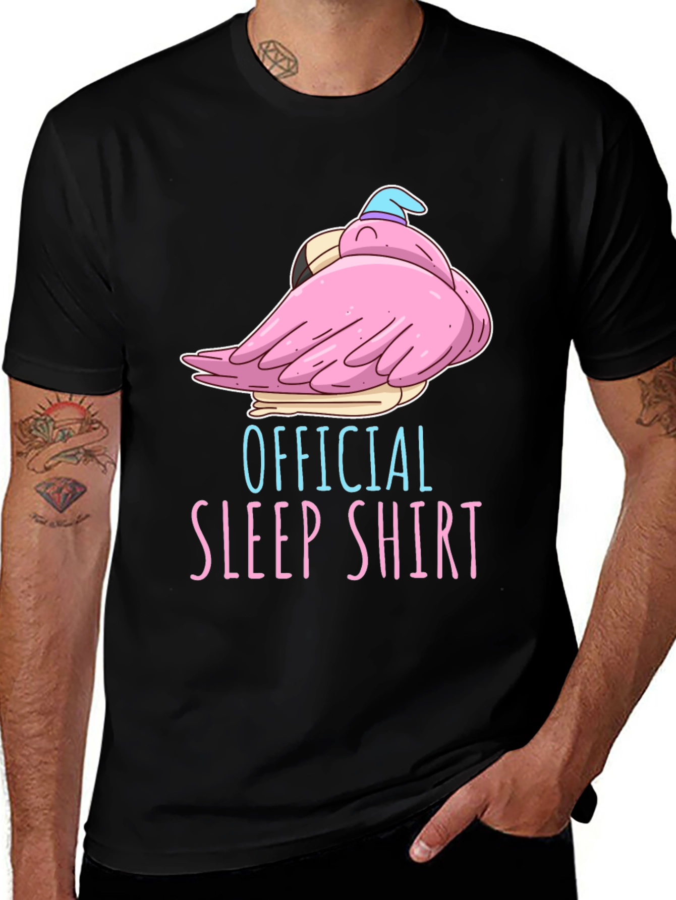 Variant 28 of Official Sleep Shirt - Flamingo Nap T-Shirt