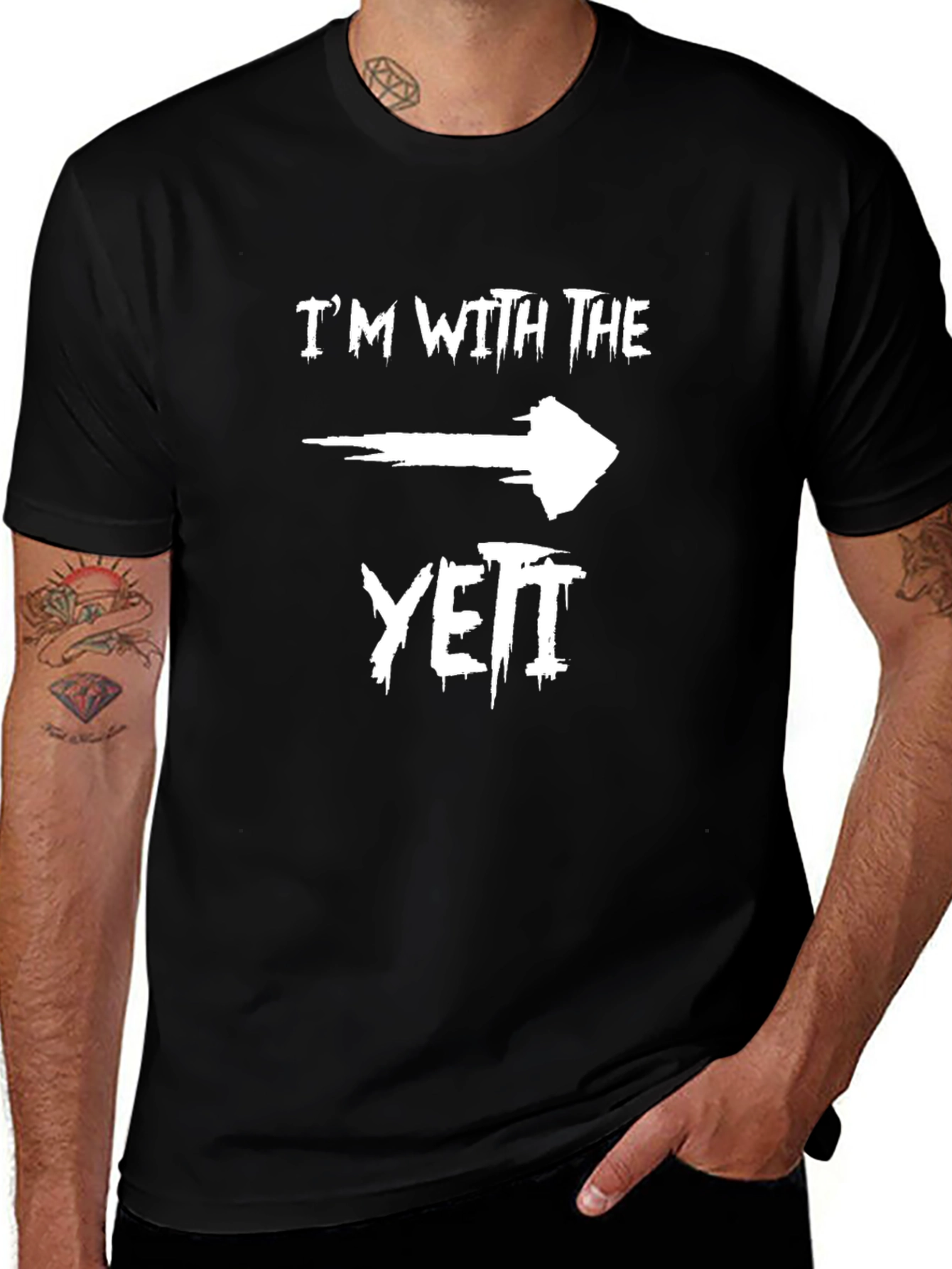 Black I'm With The Yeti Black Graphic Tee main image