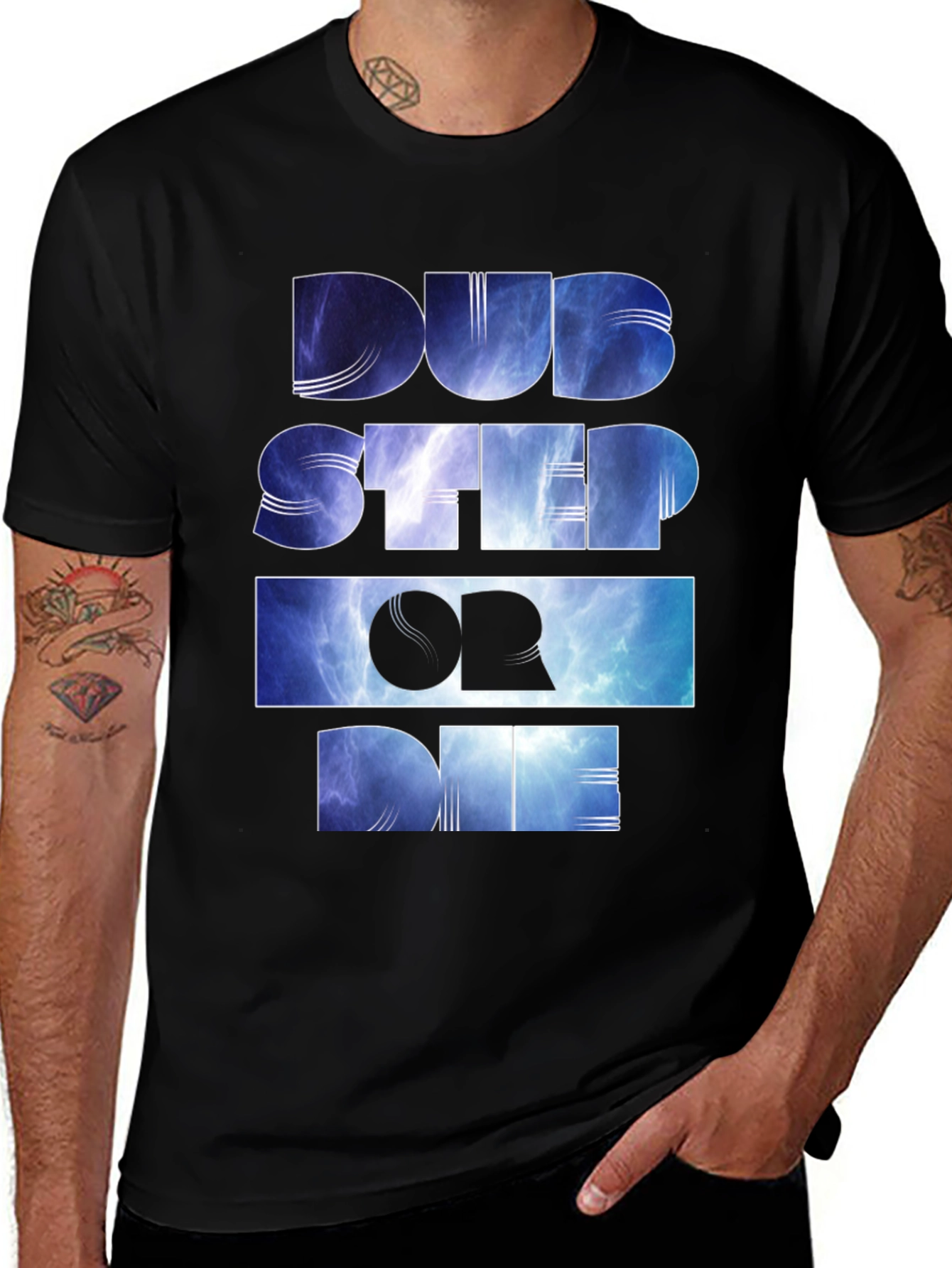 Variant 8 of Dubstep Or Die Graphic Tee - Black Cotton T-Shirt
