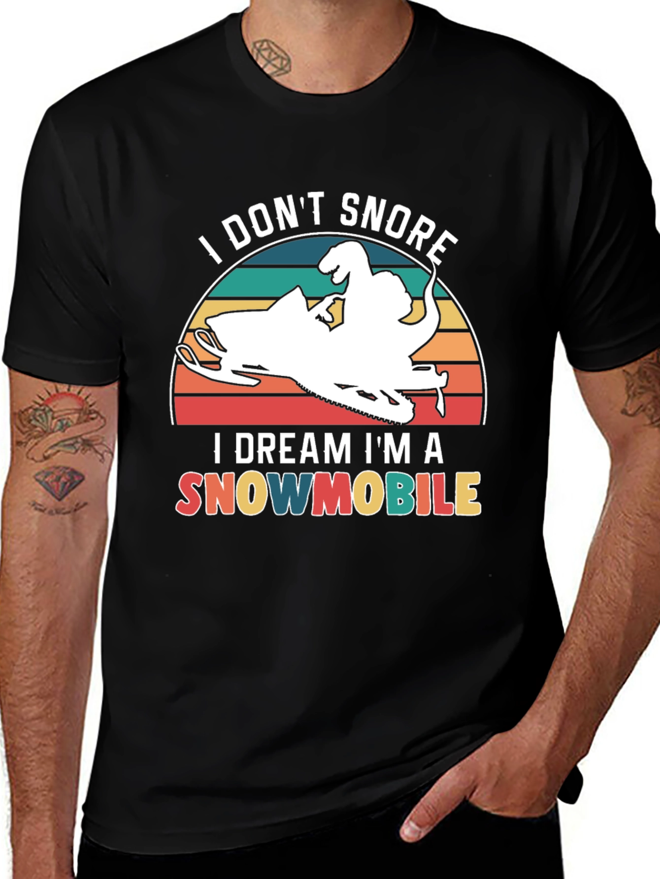 Variant 4 of I Dream I'm A Snowmobile T-Shirt