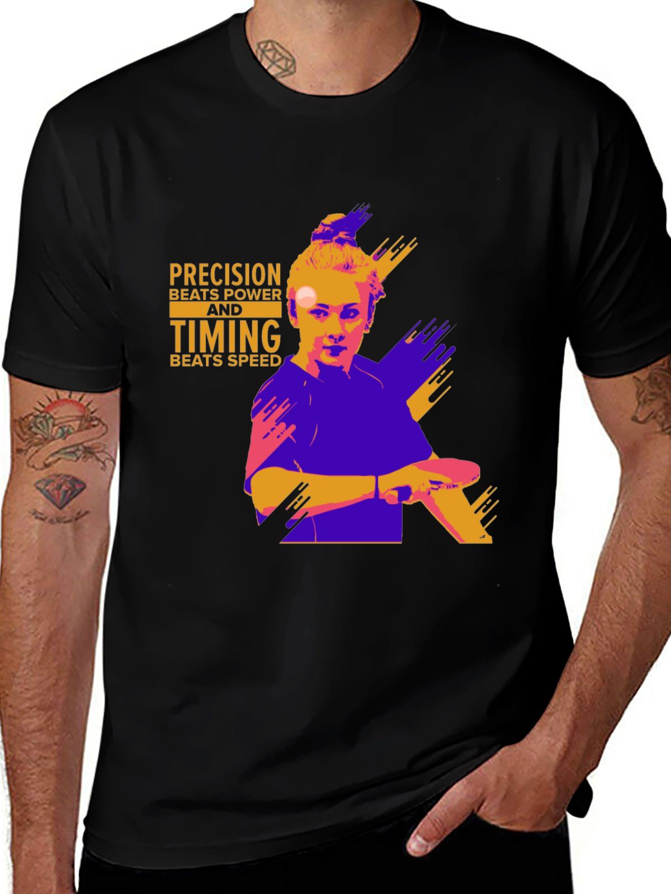 Precision Beats Power T-Shirt - Table Tennis Tee