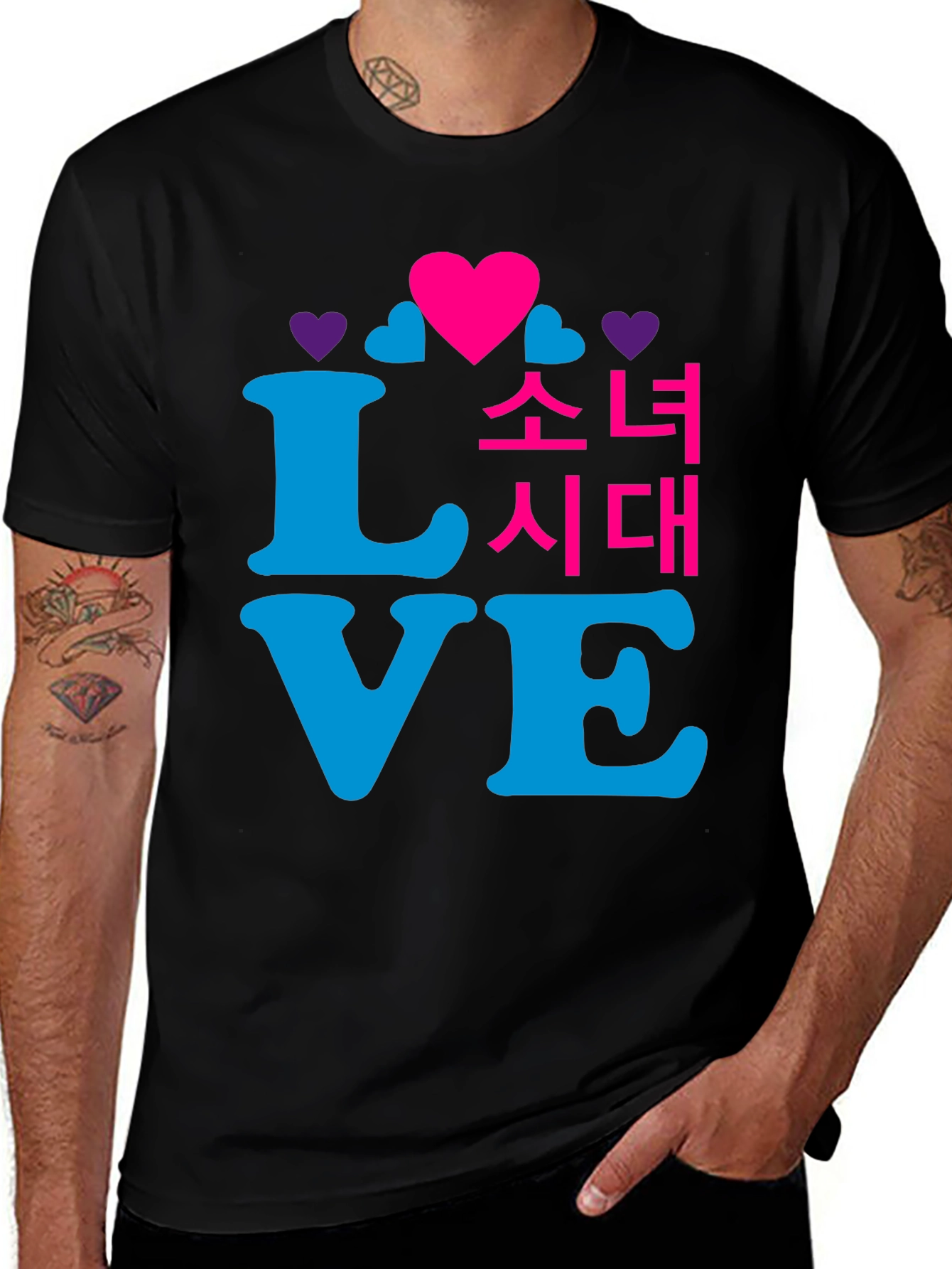 Love Korean Drama Black T-Shirt