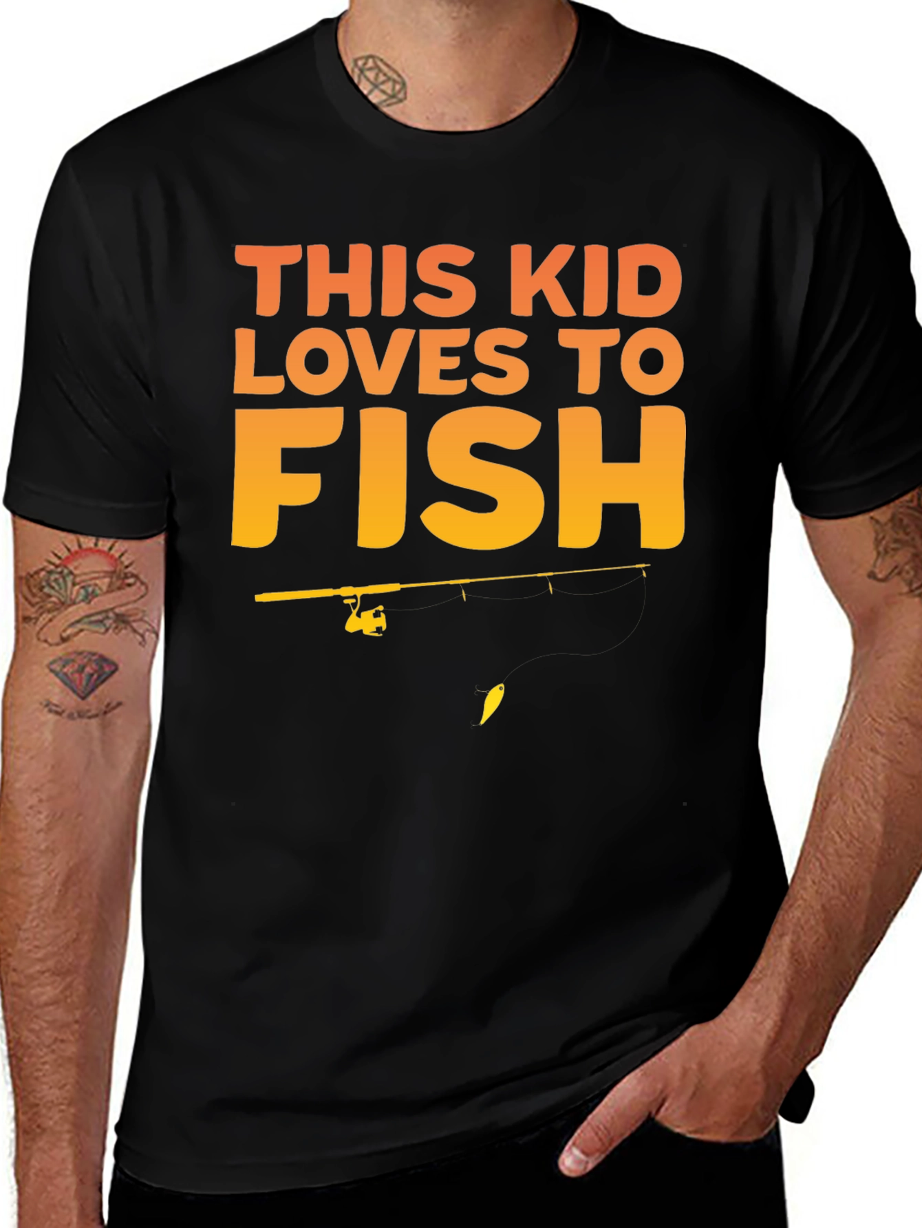 Variant 16 of This Kid Loves to Fish Graphic Tee