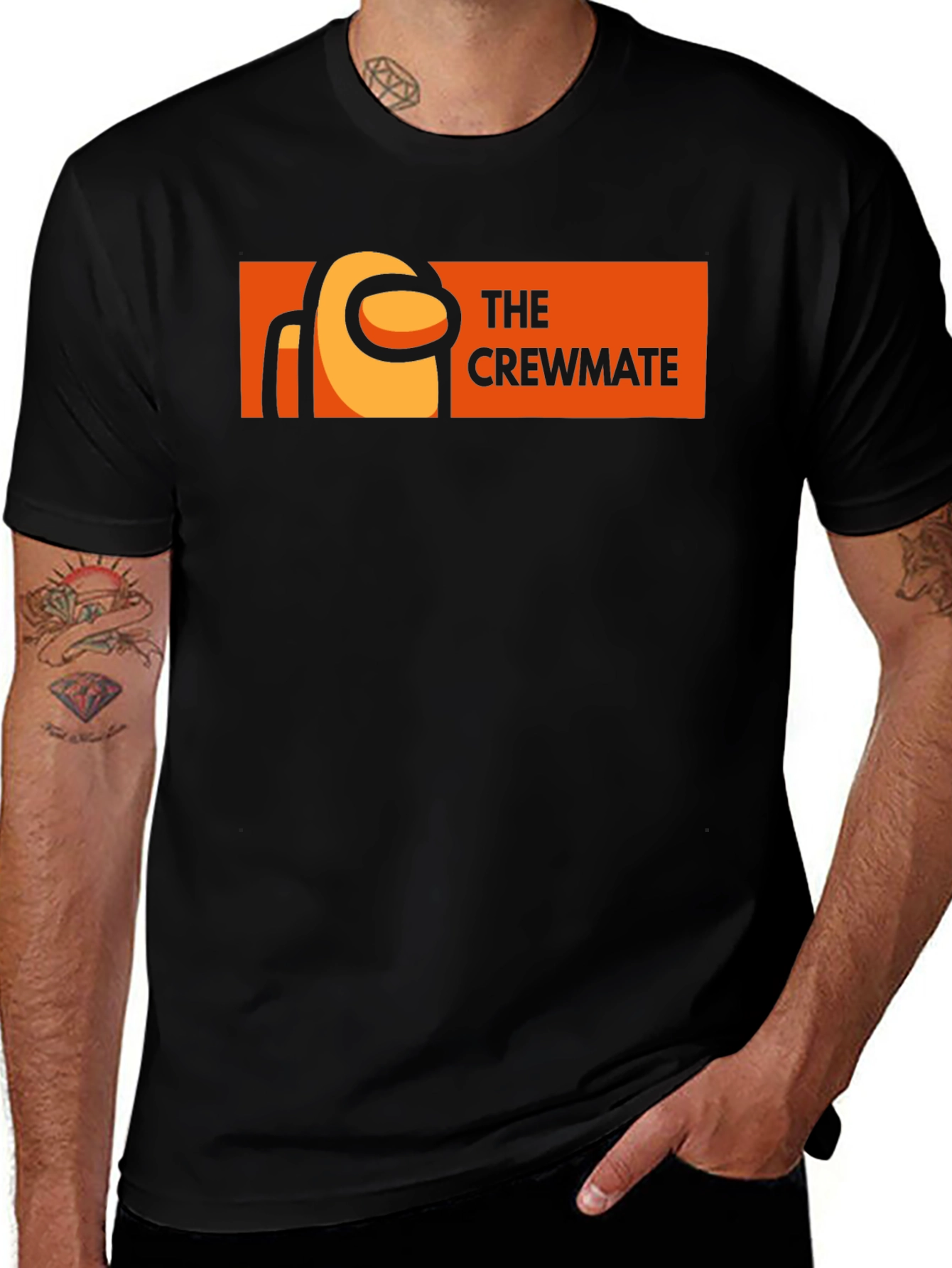 The Crewmate Among Us Black T-Shirt