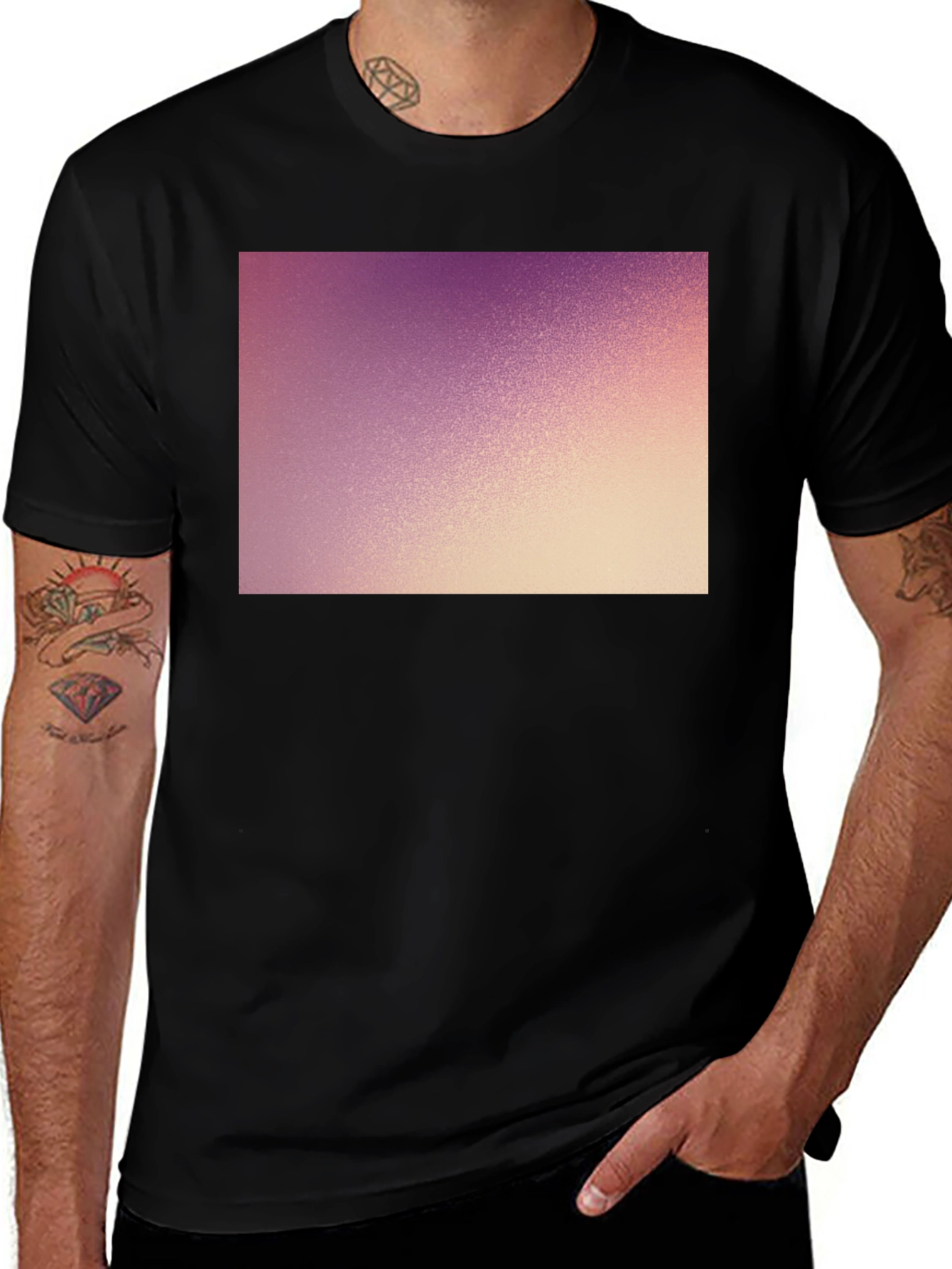 Variant 21 of Gradient Graphic Black T-Shirt - Modern Casual Tee