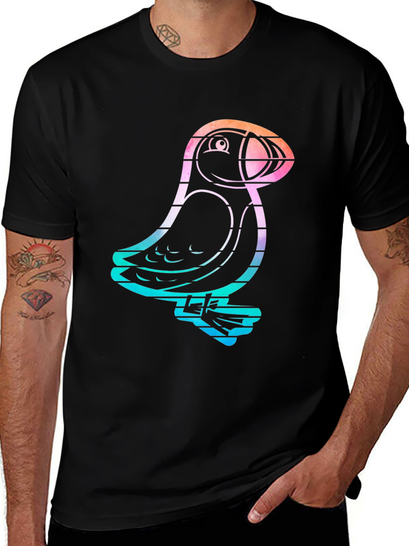 Variant 29 of Puffin Graphic Tee - Cool Animal Shirt
