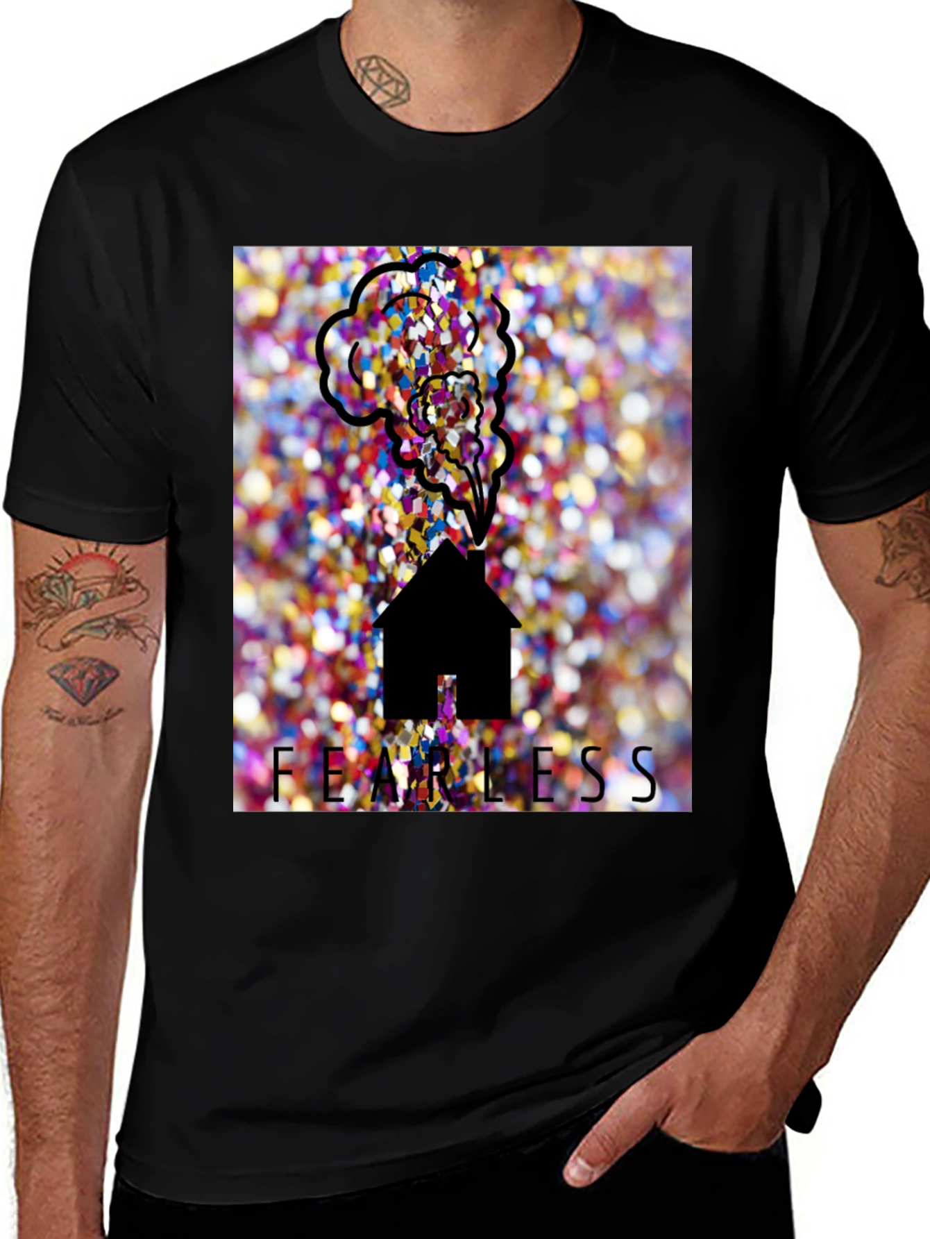 Variant 8 of Fearless House Graphic Tee - Unique Design