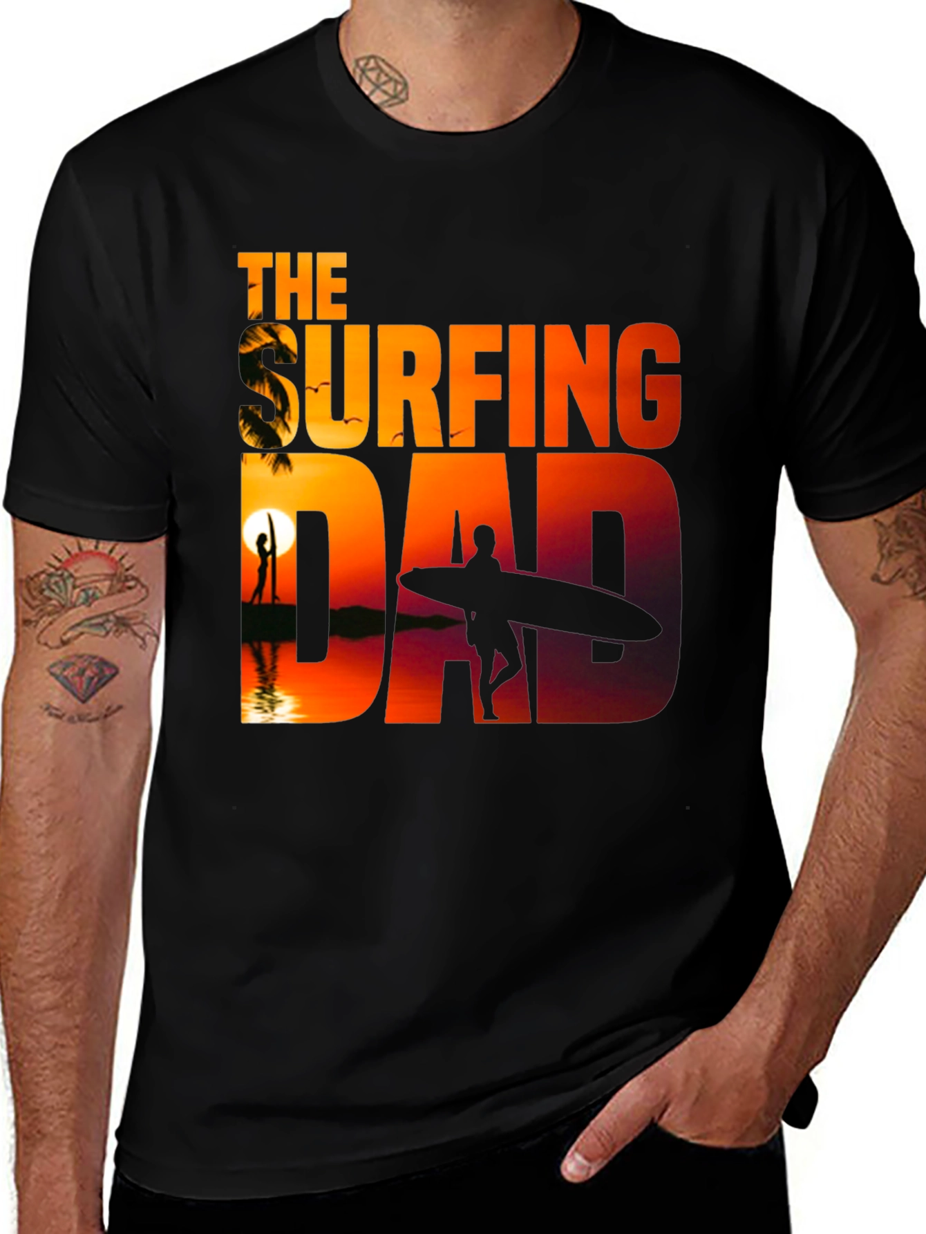 Variant 21 of Surfing Dad Graphic Tee