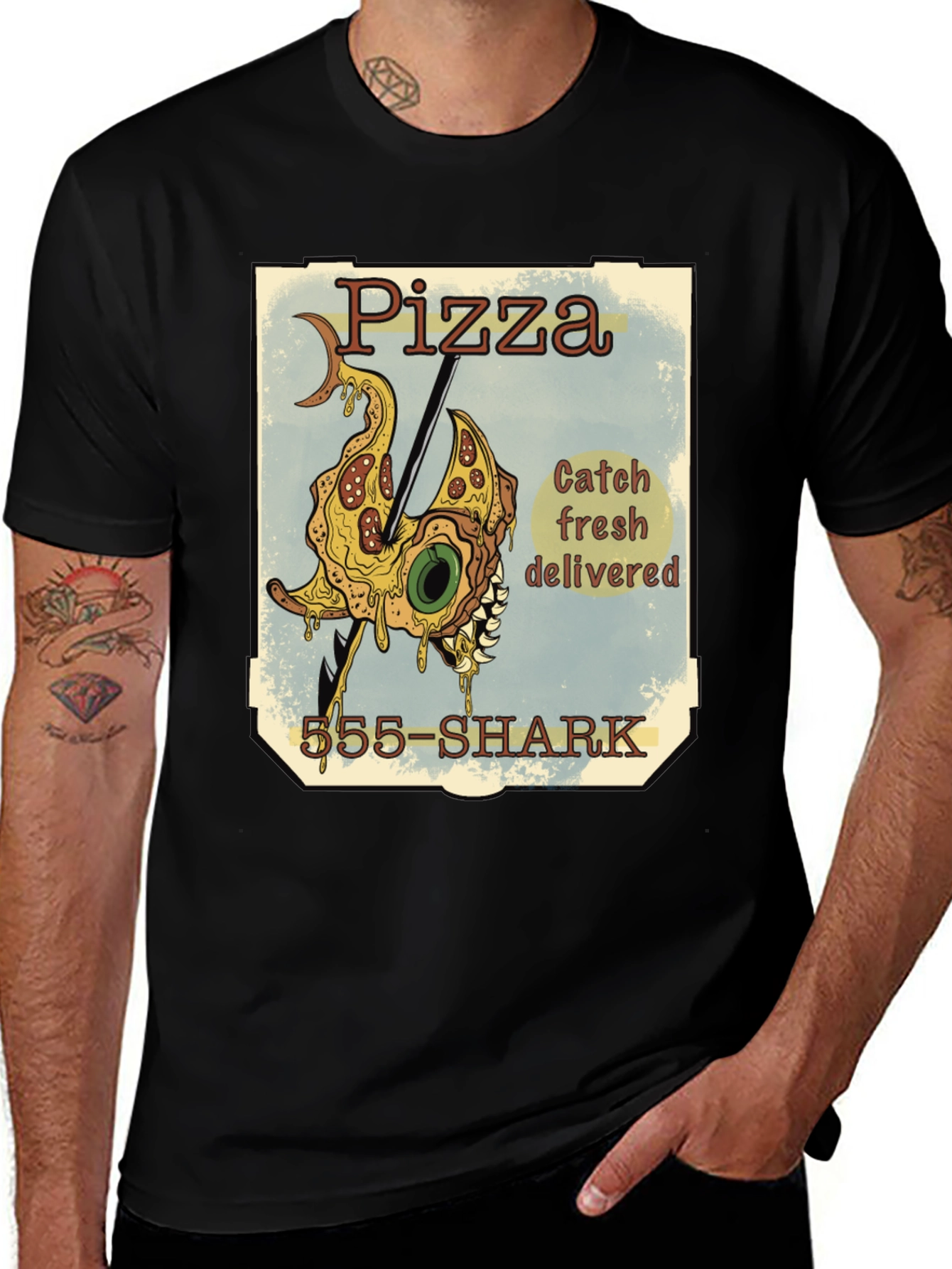 Pizza Shark T-Shirt - Catch Fresh Delivered