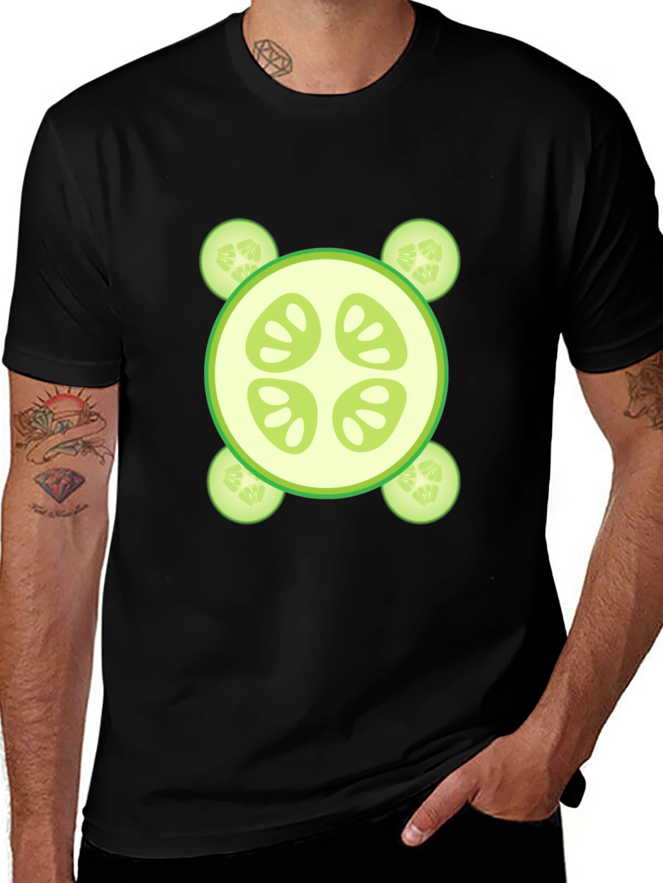 Cucumber Slice Graphic Tee - Fresh & Fun Design