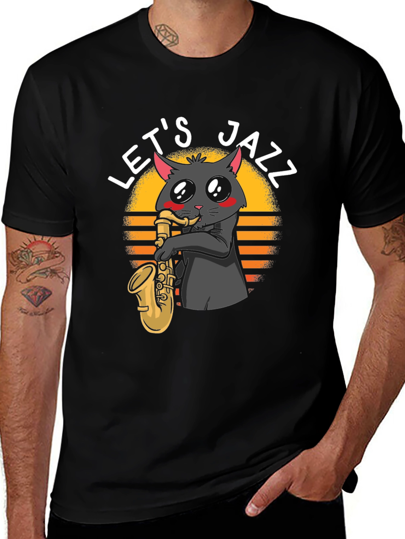 Variant 26 of Let's Jazz Cat T-Shirt - Cool Music Tee