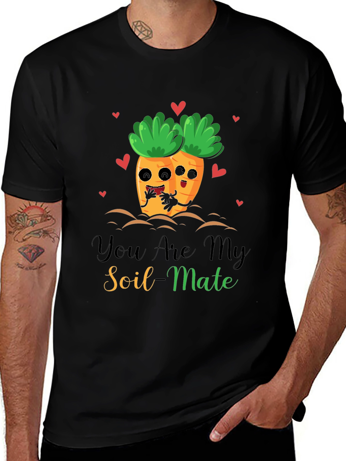 You Are My Soil-Mate Funny Carrot Couple T-Shirt