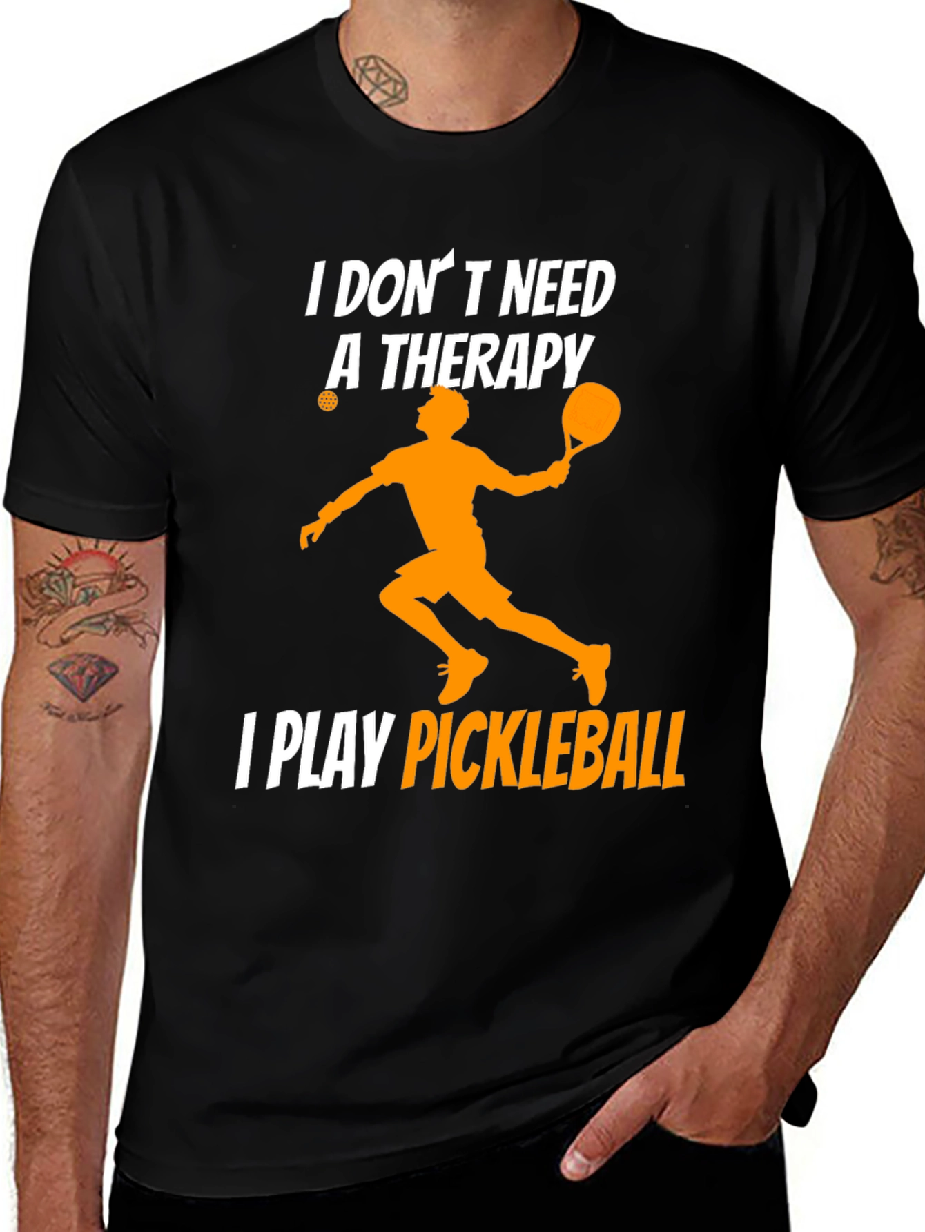 Variant 10 of Pickleball Therapy T-Shirt - Funny Player Design